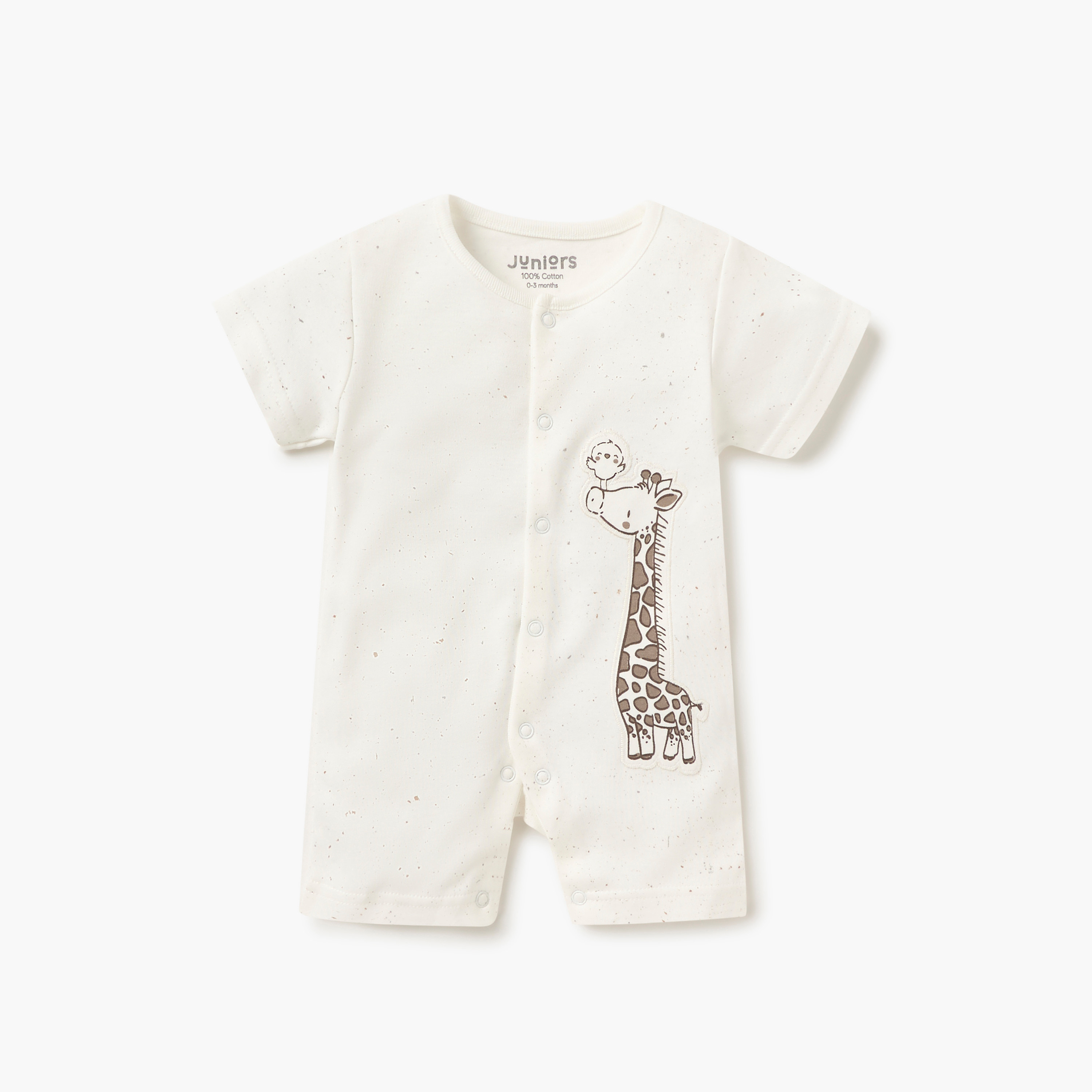أفرول بياقة مستديرة وأكمام قصيرة وطبعات من جونيورز-baby-girls-clothing-rompers-image-1
