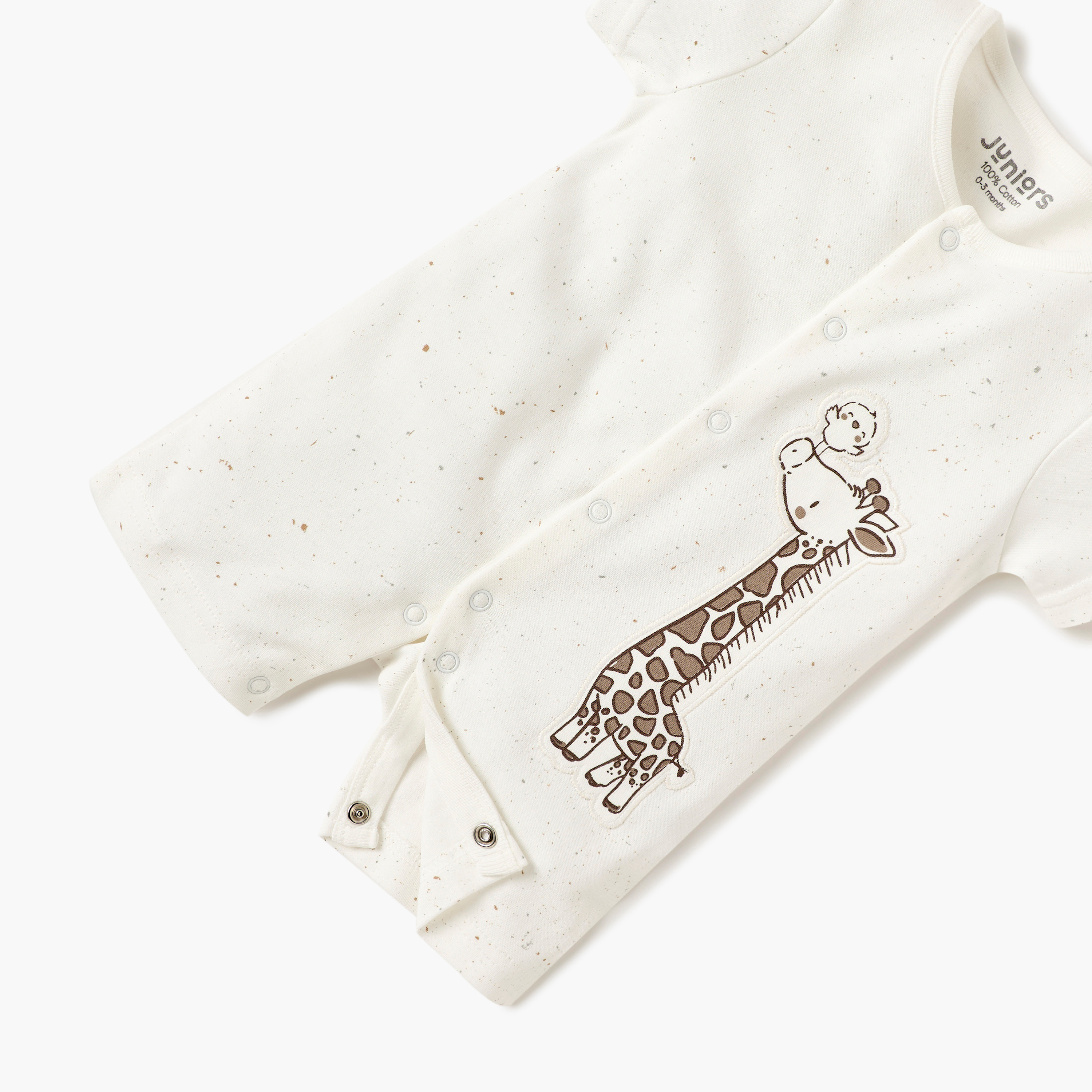 أفرول بياقة مستديرة وأكمام قصيرة وطبعات من جونيورز-baby-girls-clothing-rompers-image-4