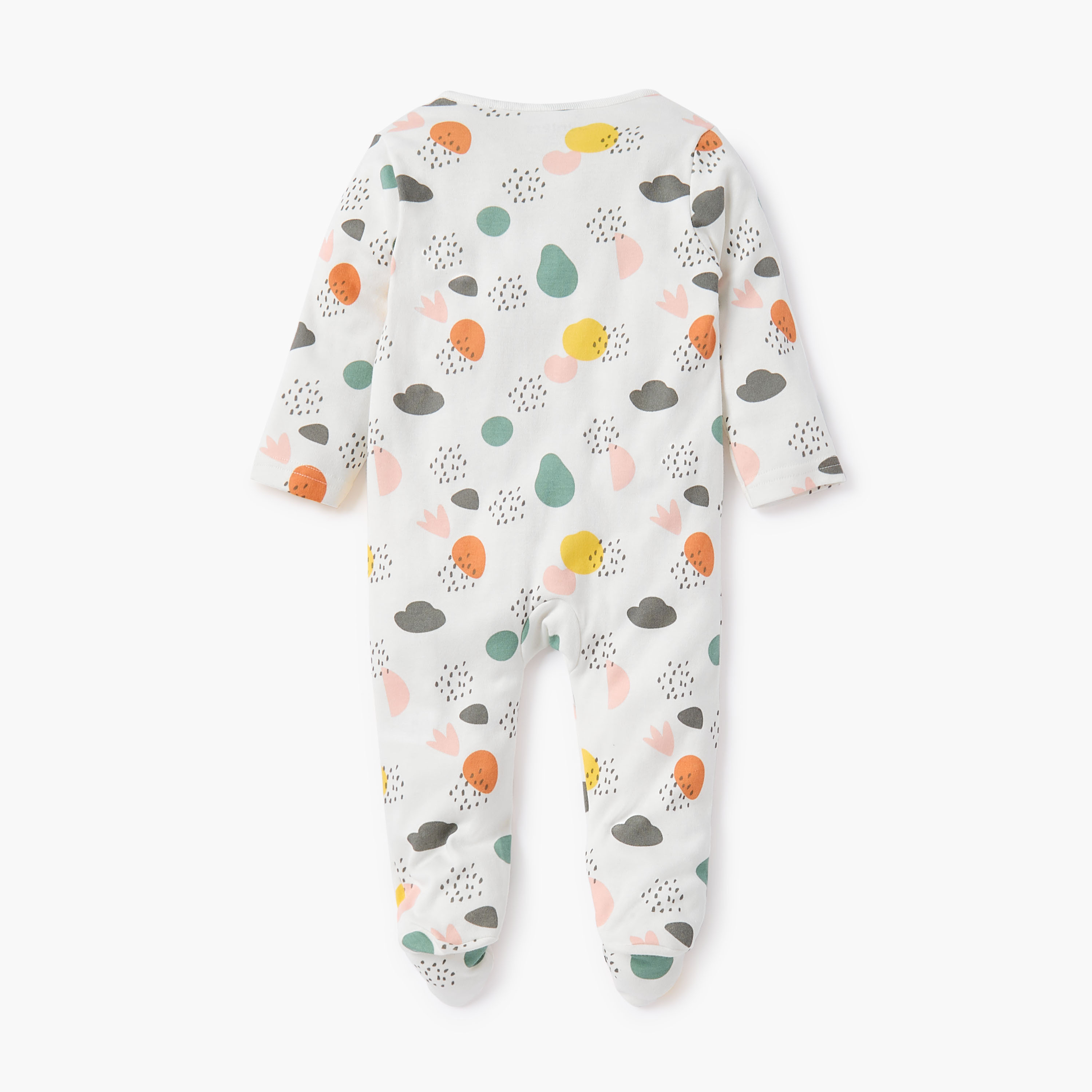 Juniors Printed Sleepsuit with Zip Closure-baby-girls-clothing-nightwear-sleepsuits-image-2
