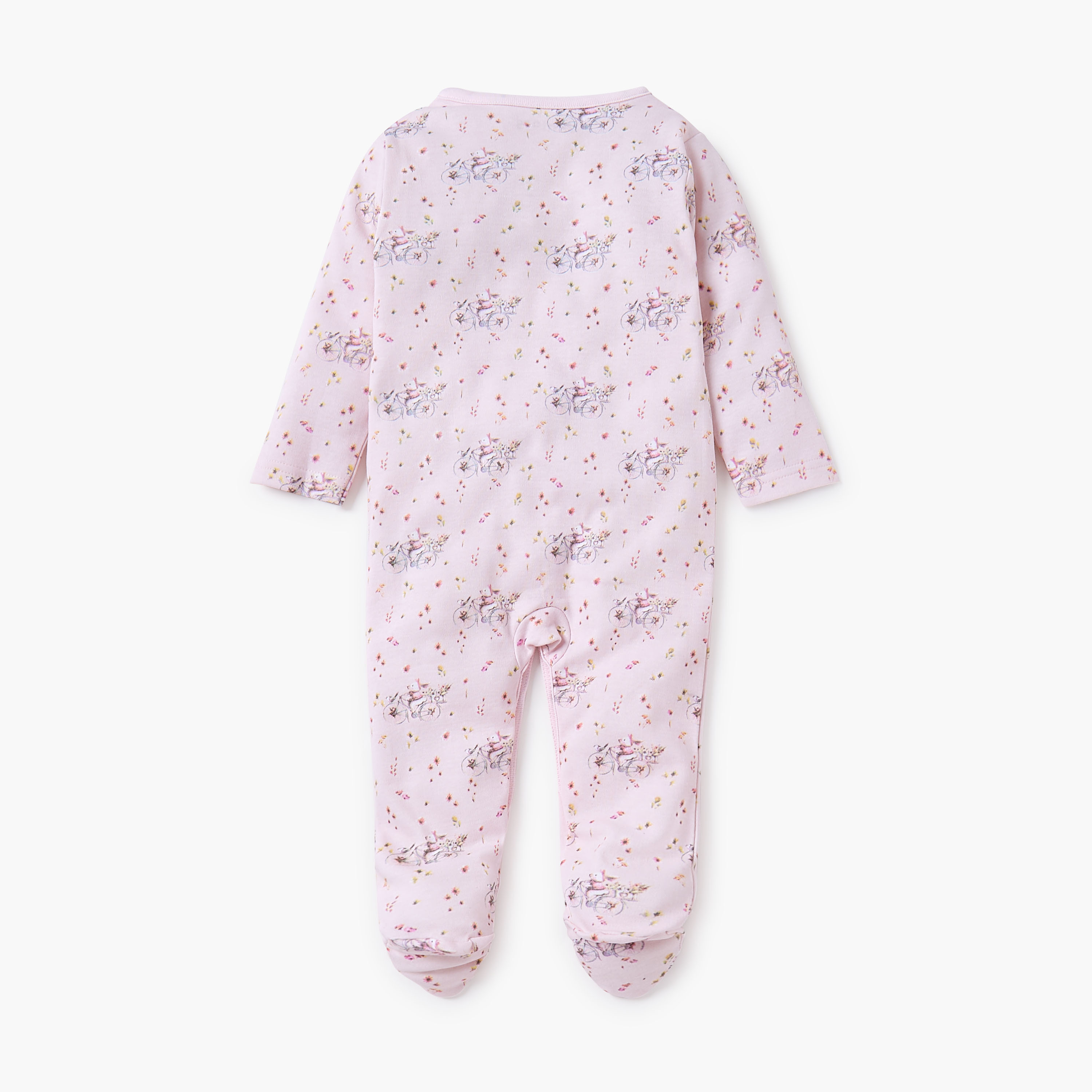 بدلة نوم بطبعات بأزرار إغلاق من جونيورز-baby-girls-clothing-nightwear-sleepsuits-image-2