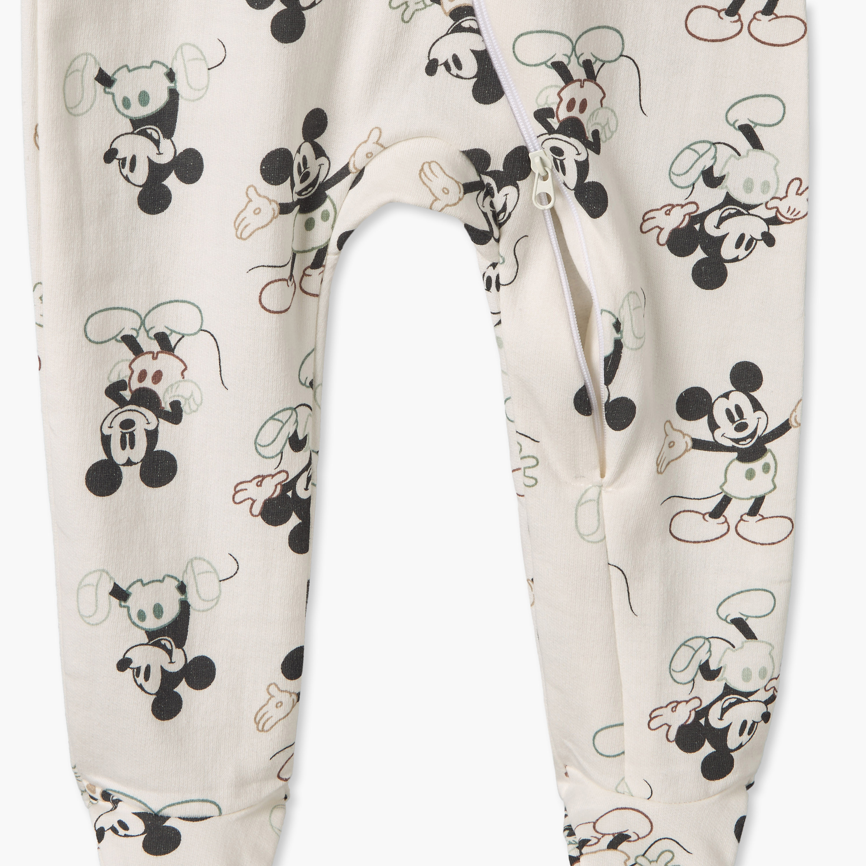 Disney Cotton Crew Neck Long Sleeves Sleepsuit with Mickey Mouse Print-baby-boys-clothing-nightwear-sleepsuits-image-4