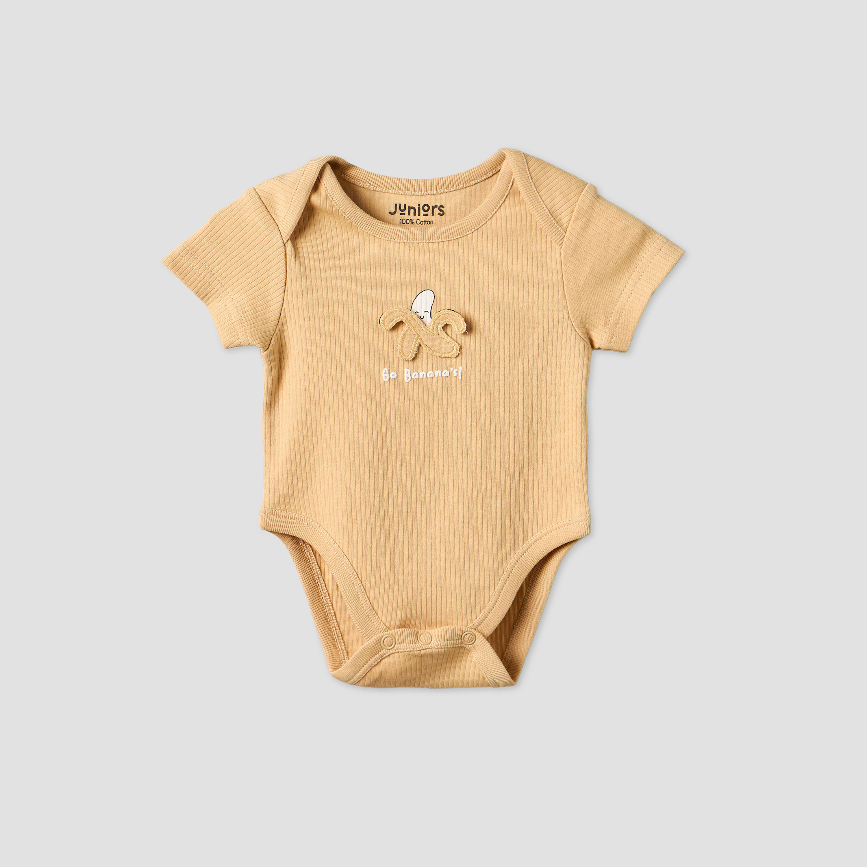 Pack of 2 Juniors Round Neck Bodysuit with Food Print-baby-boys-clothing-bodysuits-image-2