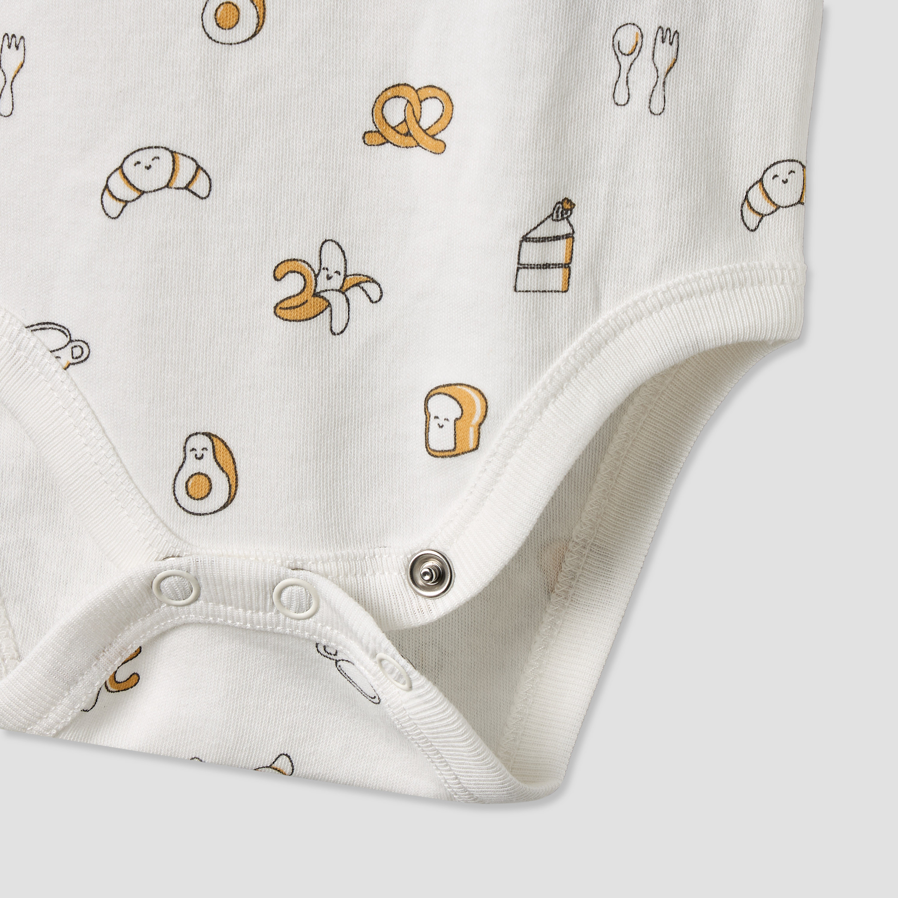 Pack of 2 Juniors Round Neck Bodysuit with Food Print-baby-boys-clothing-bodysuits-image-8