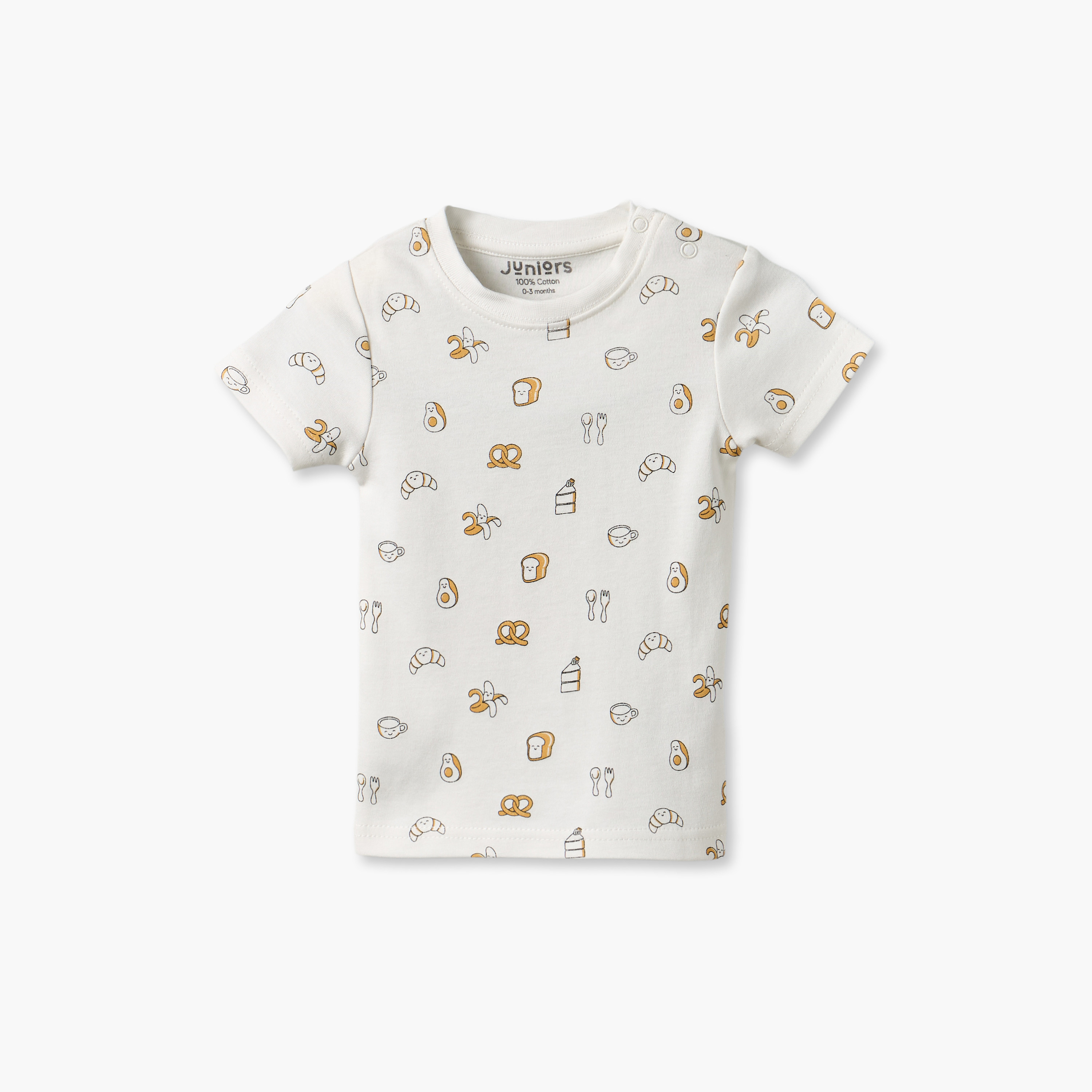 Juniors Crew Neck Short Sleeves T-shirt and Dungaree Set with Avocado Toast Print-baby-boys-clothing-setsandcoords-image-3