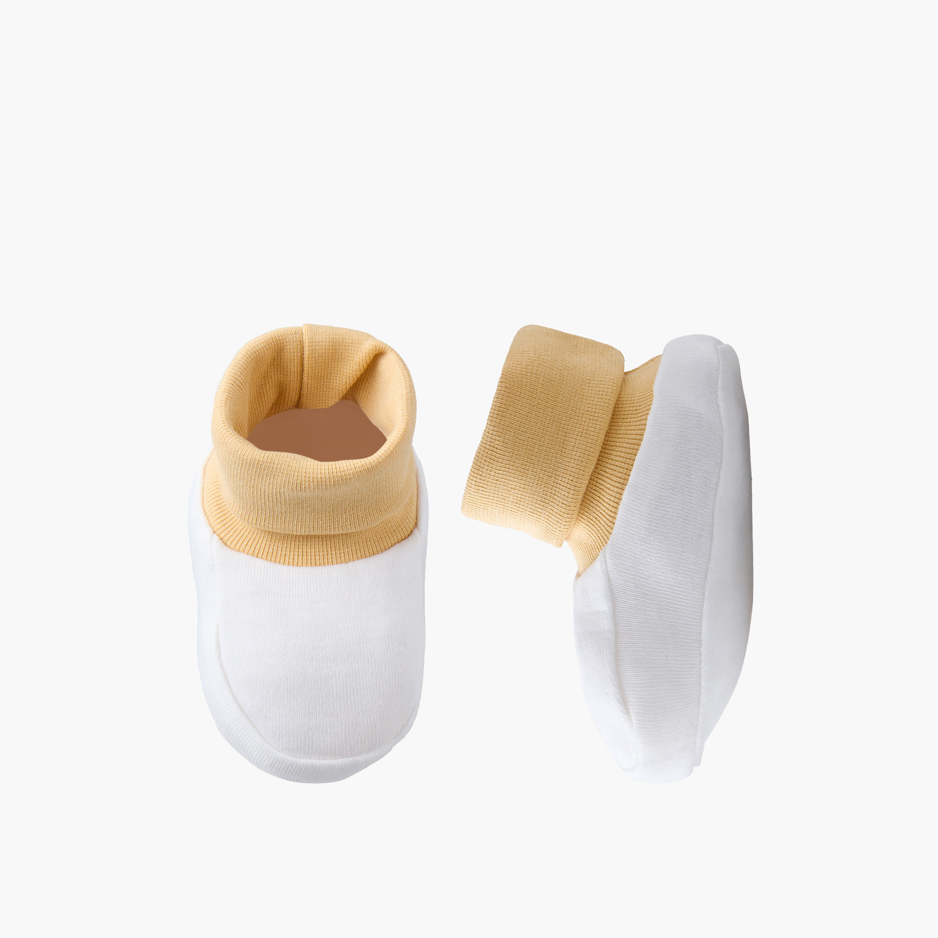 Pack of 2 Juniors Booties with Cuffed Hem, Colourblock-baby-boys-shoes-booties-image-1