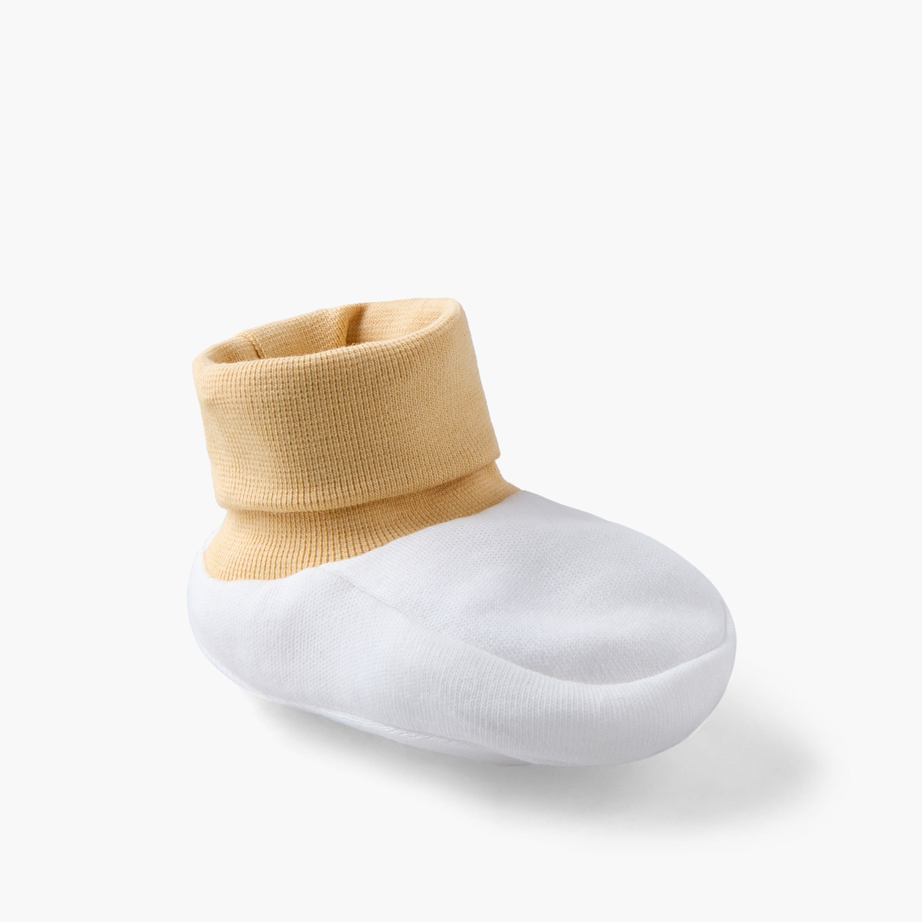 Pack of 2 Juniors Booties with Cuffed Hem, Colourblock-baby-boys-shoes-booties-image-3