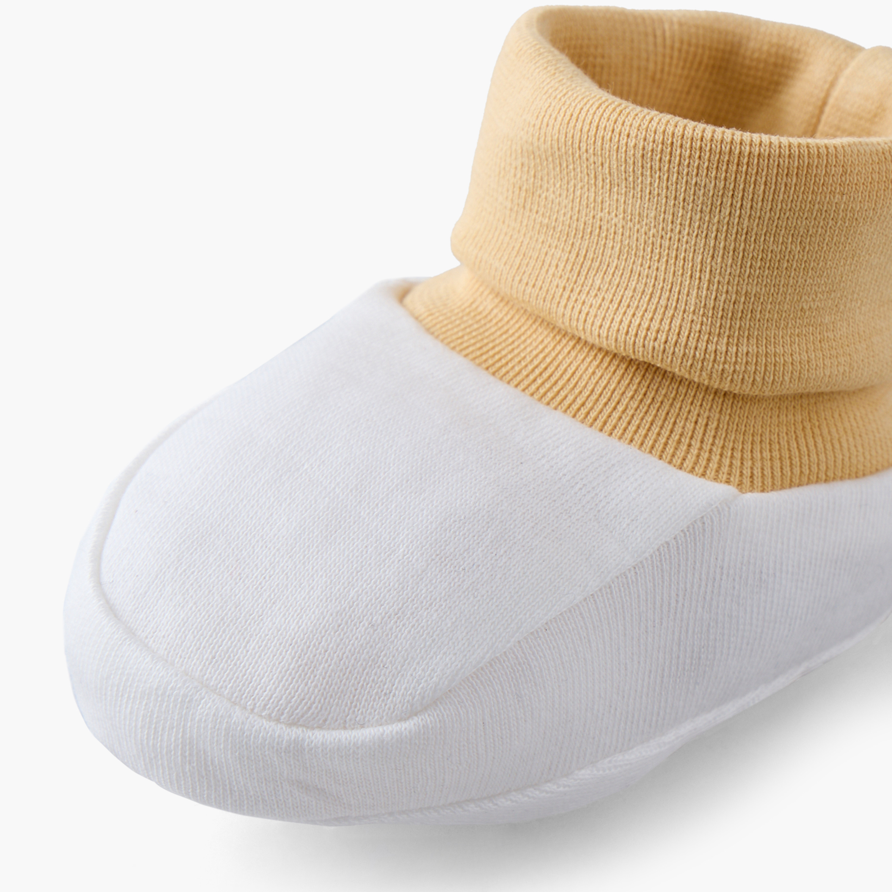 Pack of 2 Juniors Booties with Cuffed Hem, Colourblock-baby-boys-shoes-booties-image-4