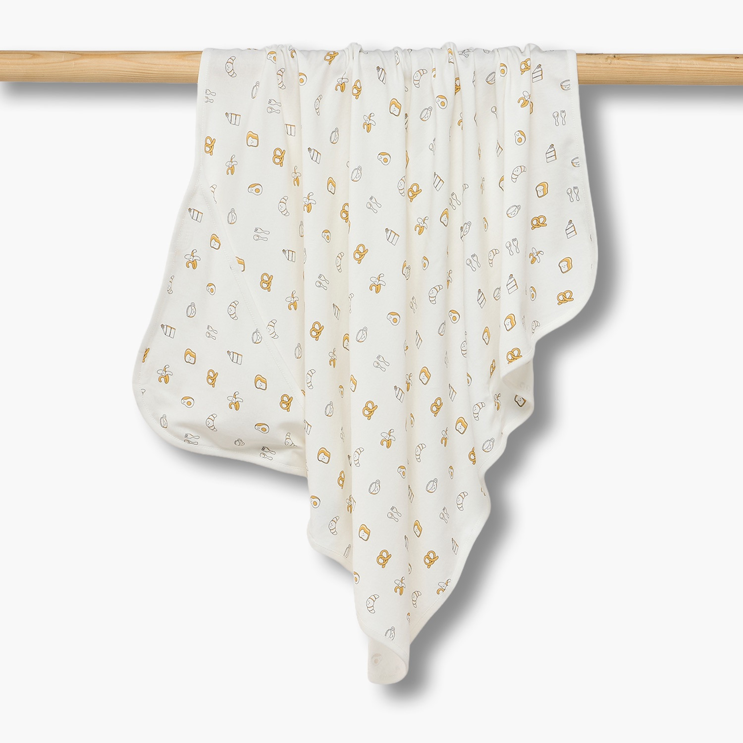 Juniors Receiving Blanket with Breakfast Print-baby-nursery-blanketsandswaddles-receivingblankets-image-1