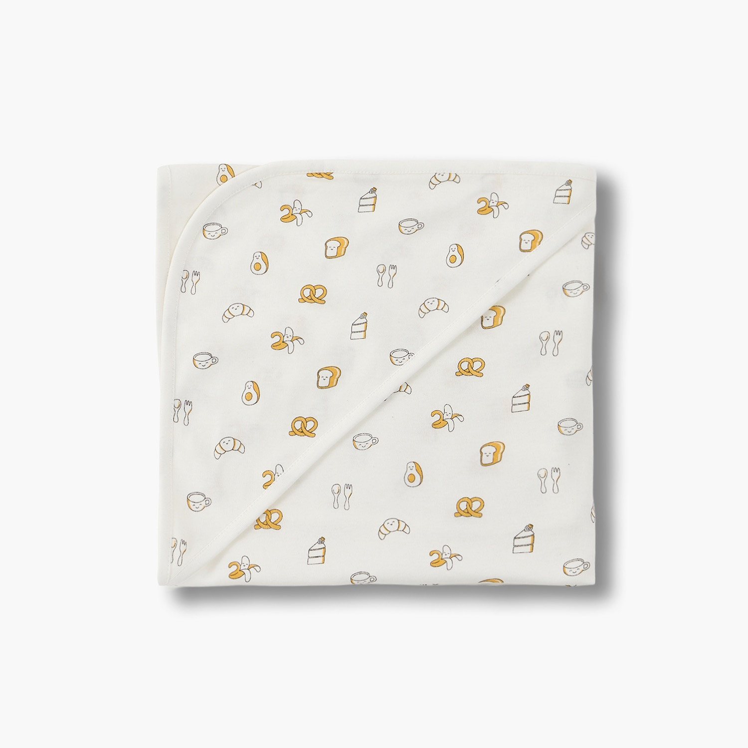 Juniors Receiving Blanket with Breakfast Print-baby-nursery-blanketsandswaddles-receivingblankets-image-3