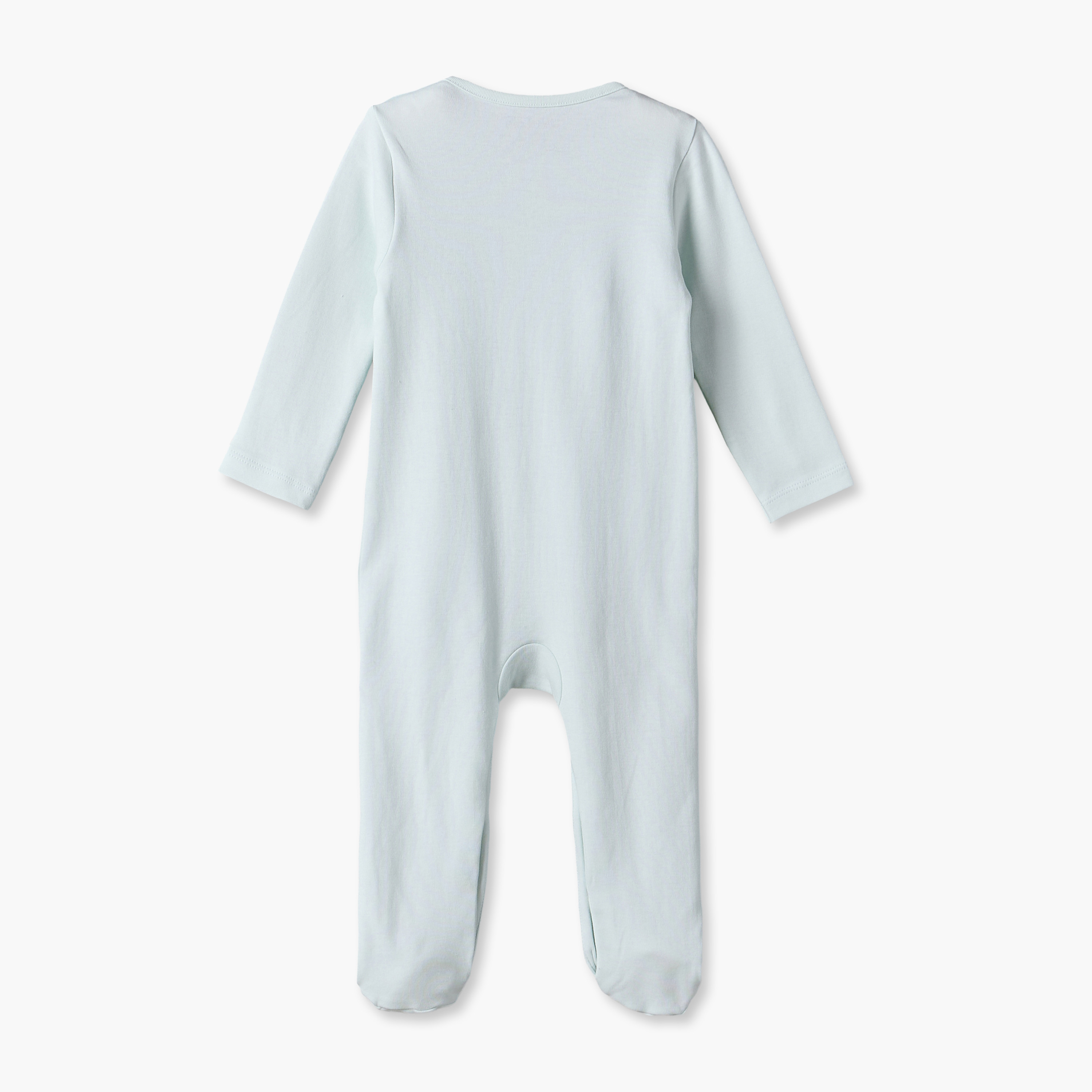 بدلة نوم قطن بياقة ضيقة وأكمام طويلة وزينة من جونيورز-baby-boys-clothing-nightwear-sleepsuits-image-2
