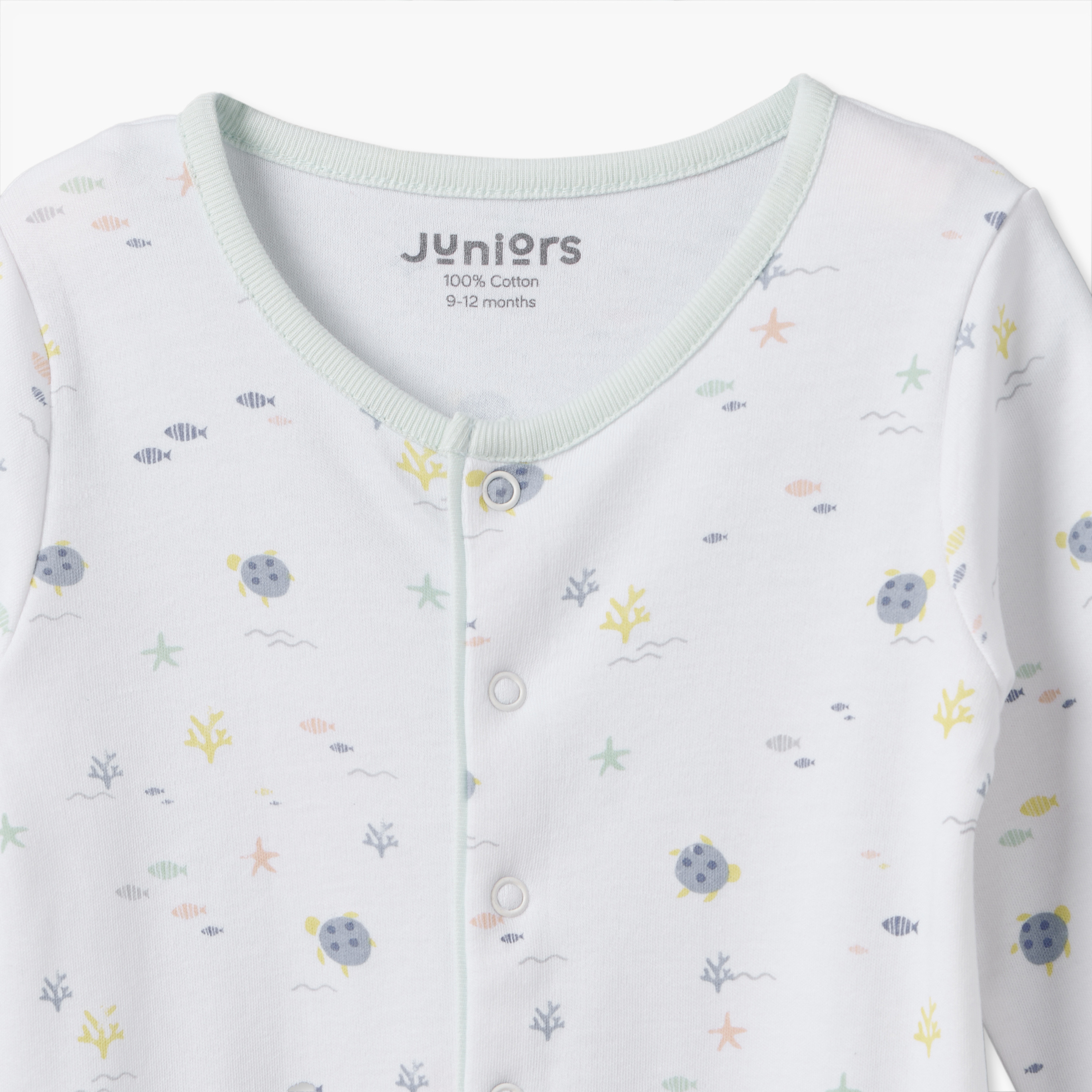 بدلة نوم قطن بياقة مستديرة وأكمام طويلة وطبعات من جونيورز-baby-boys-clothing-nightwear-sleepsuits-image-3