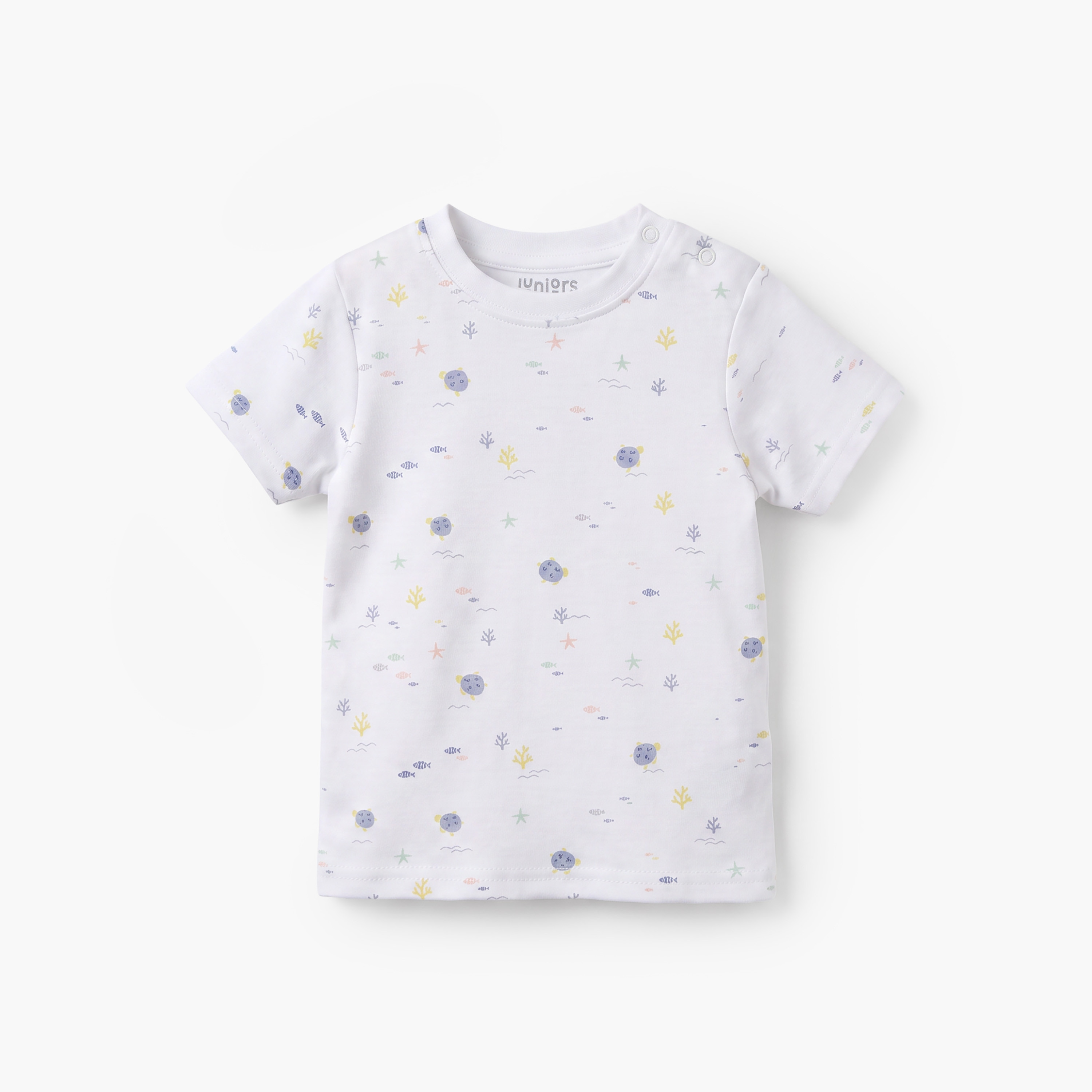 طقم دنغري وتيشيرت بياقة ضيقة وأكمام قصيرة وطبعات بحرية من جونيورز-baby-boys-clothing-setsandcoords-image-3