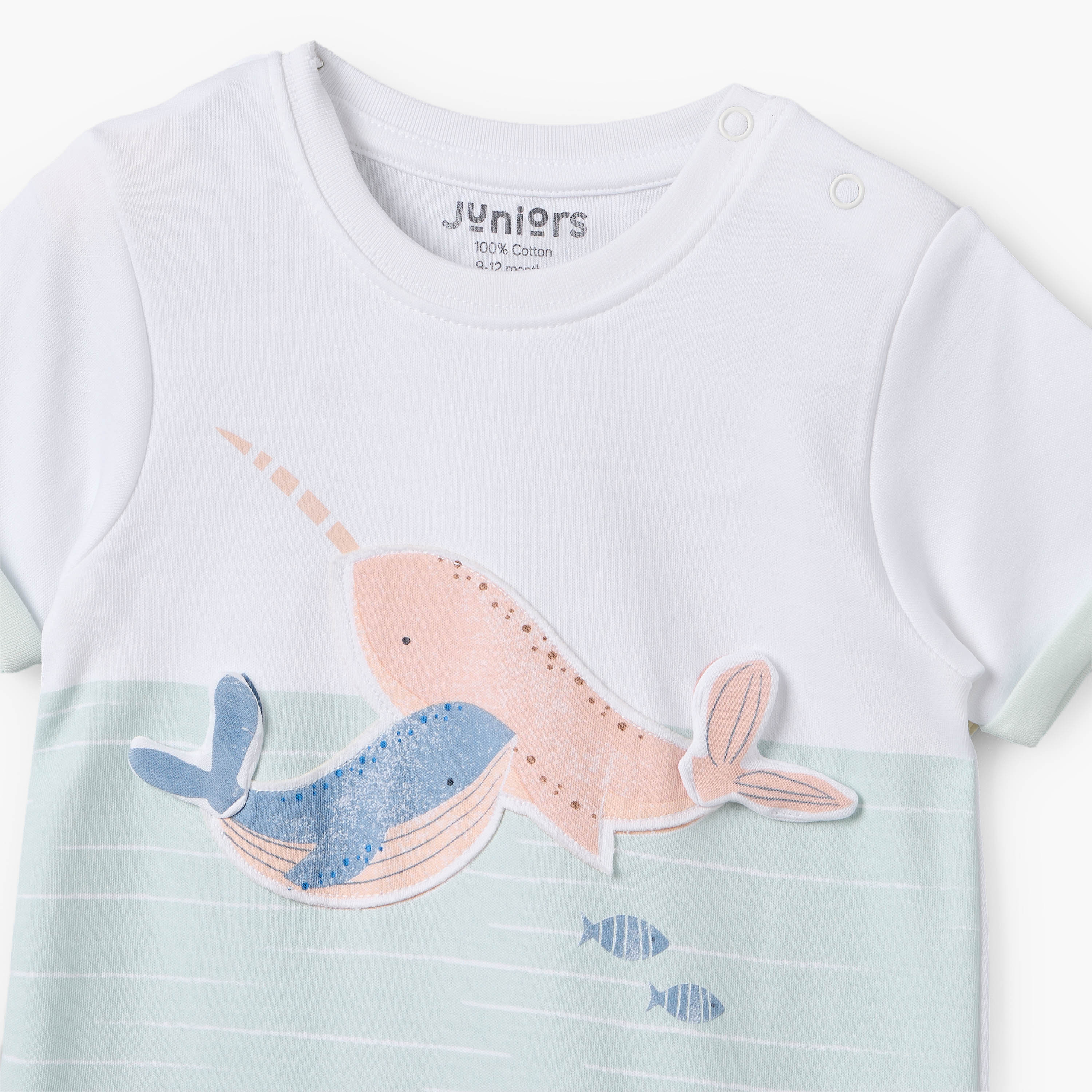 أفرول بياقة ضيقة وأكمام قصيرة وطبعات بحرية من جونيورز-baby-boys-clothing-rompers-image-3