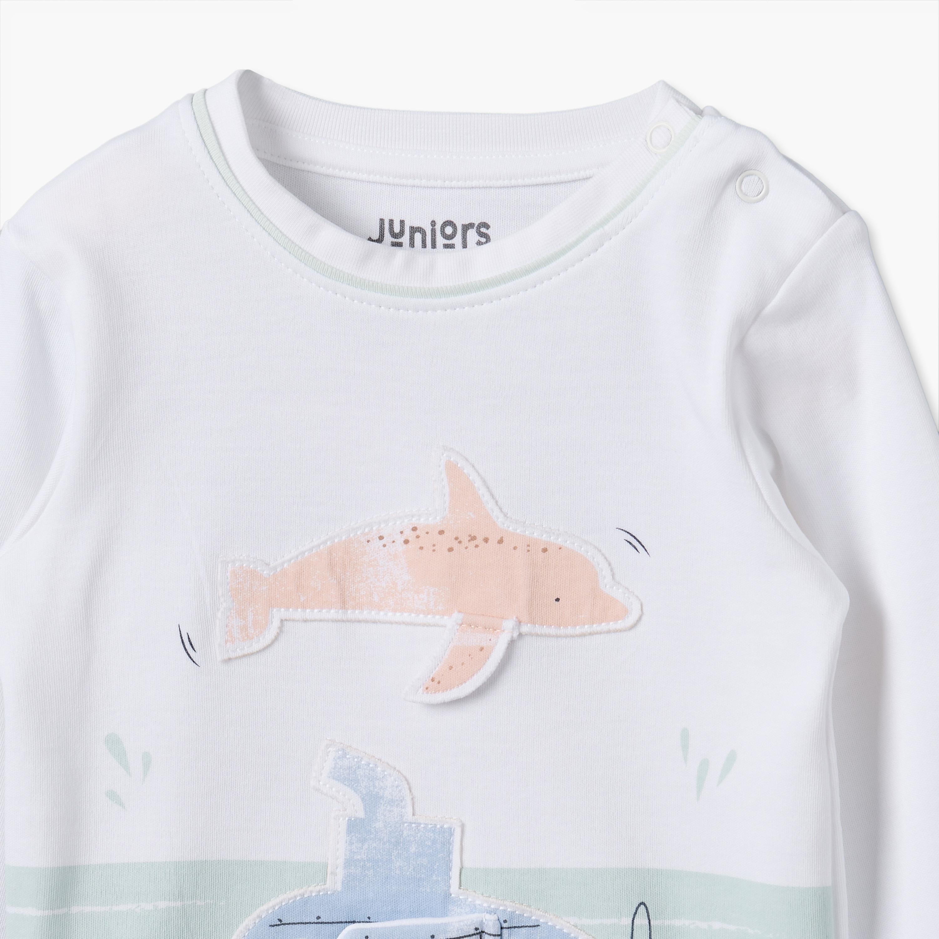طقم بيجاما قطن بياقة مستديرة وأكمام طويلة وطبعات من جونيورز-baby-boys-clothing-nightwear-pyjamasets-image-6