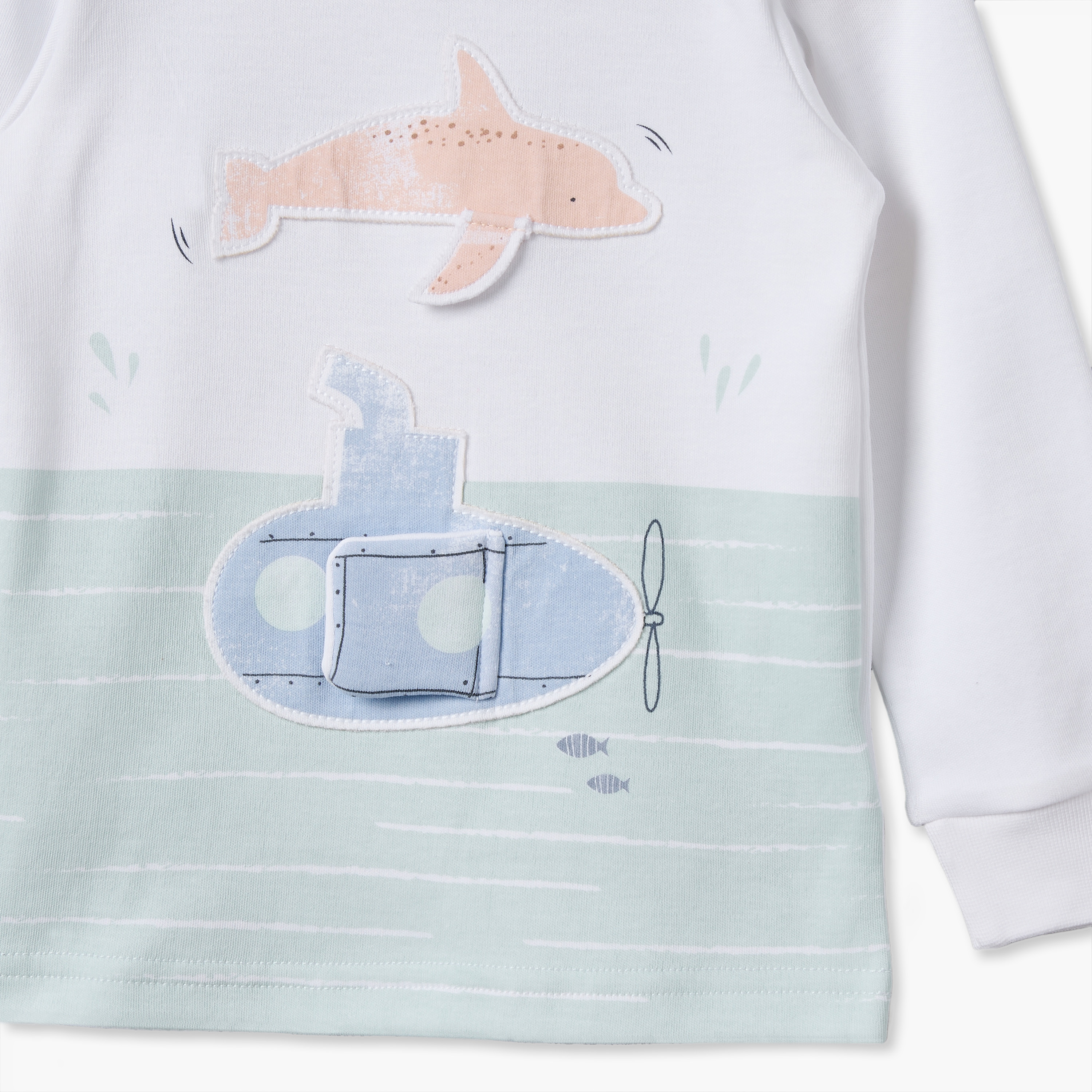 طقم بيجاما قطن بياقة مستديرة وأكمام طويلة وطبعات من جونيورز-baby-boys-clothing-nightwear-pyjamasets-image-7