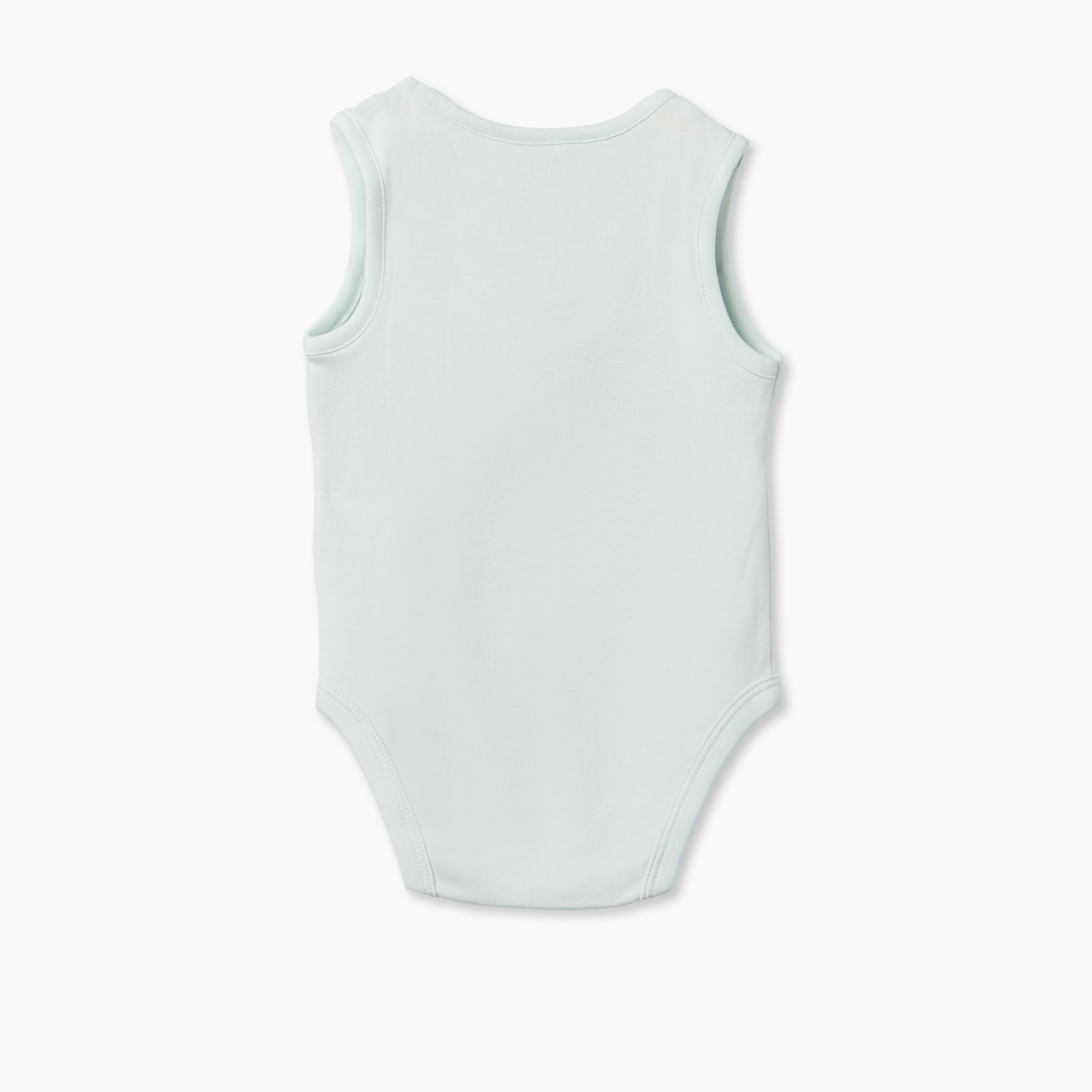 Pack of 2 Juniors Crew Neck Bodysuit with Aquatic Print-baby-boys-clothing-bodysuits-image-2