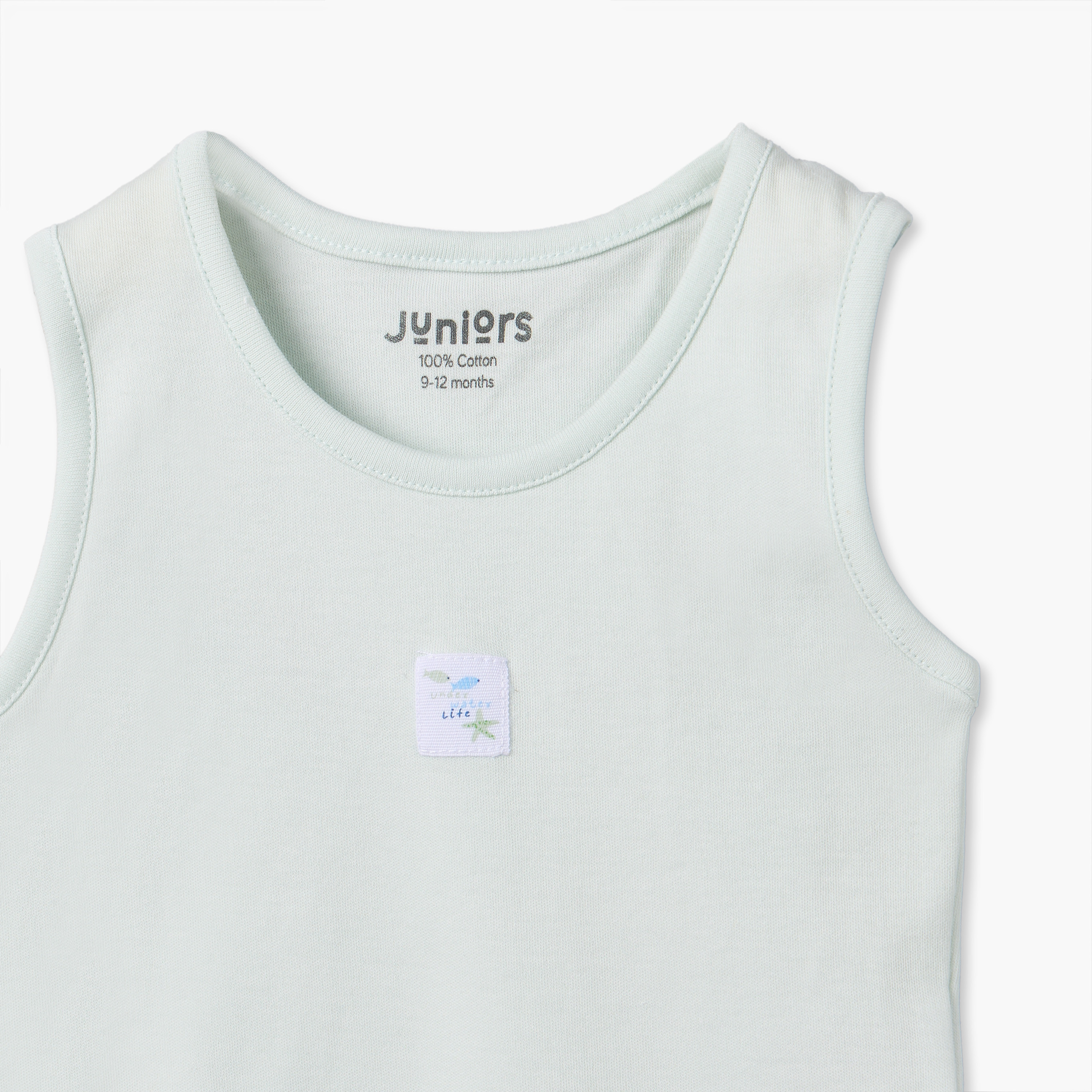 Pack of 2 Juniors Crew Neck Bodysuit with Aquatic Print-baby-boys-clothing-bodysuits-image-4