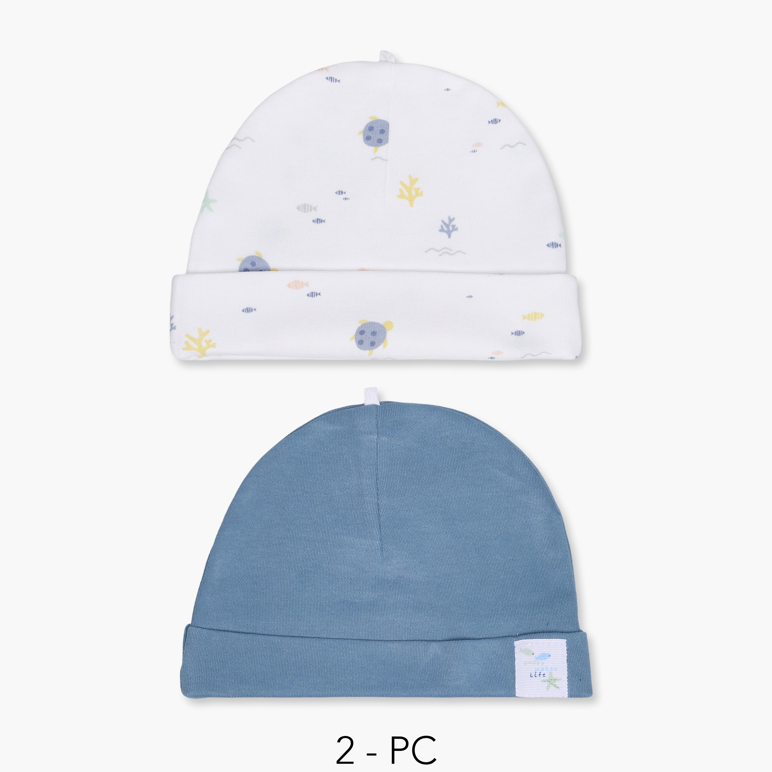 Pack of 2 Juniors Cap with Turn-Up Hem-baby-boys-accessories-caps-image-1