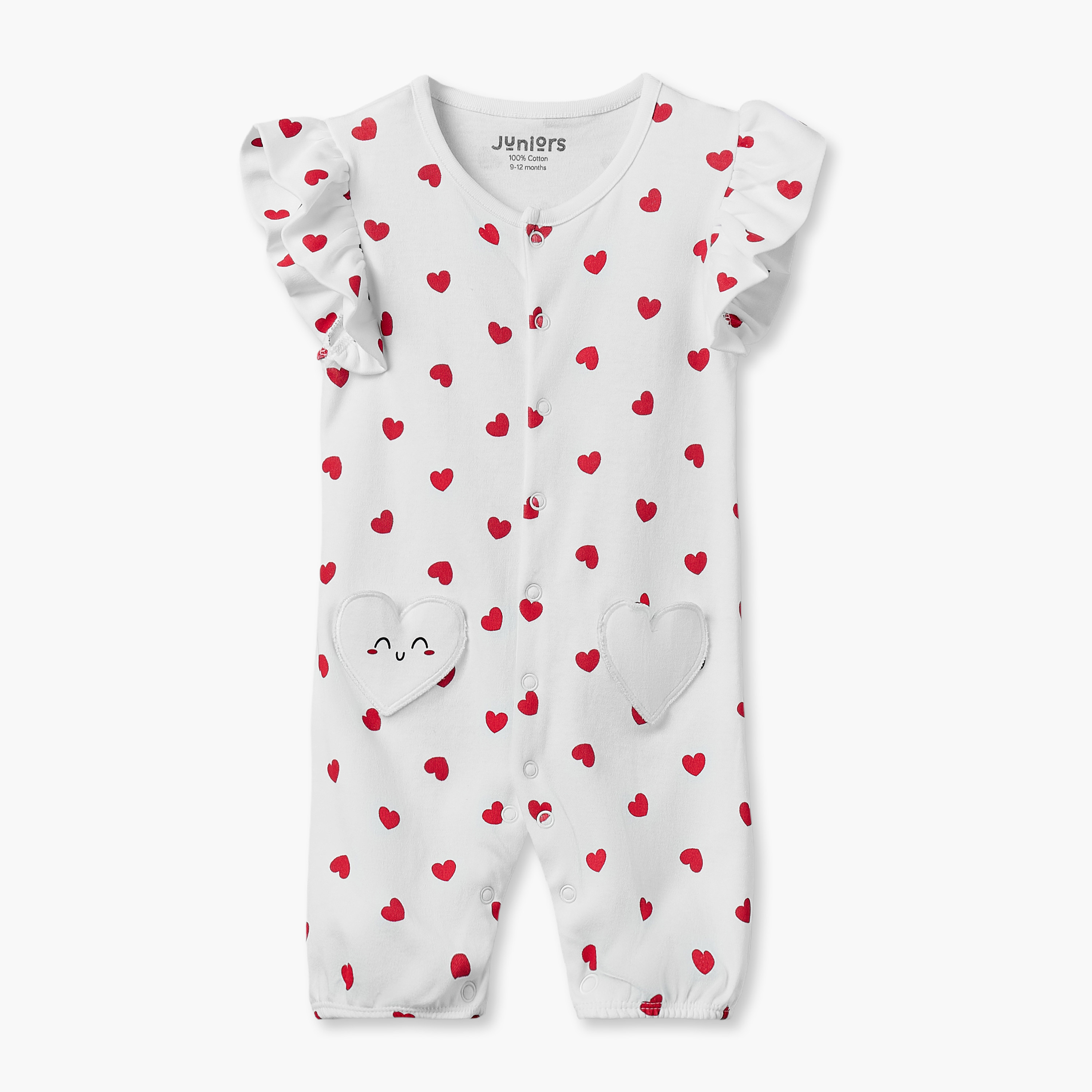 أفرول دون أكمام بطبعات قلب وياقة ضيقة من جونيورز-baby-girls-clothing-rompers-image-1