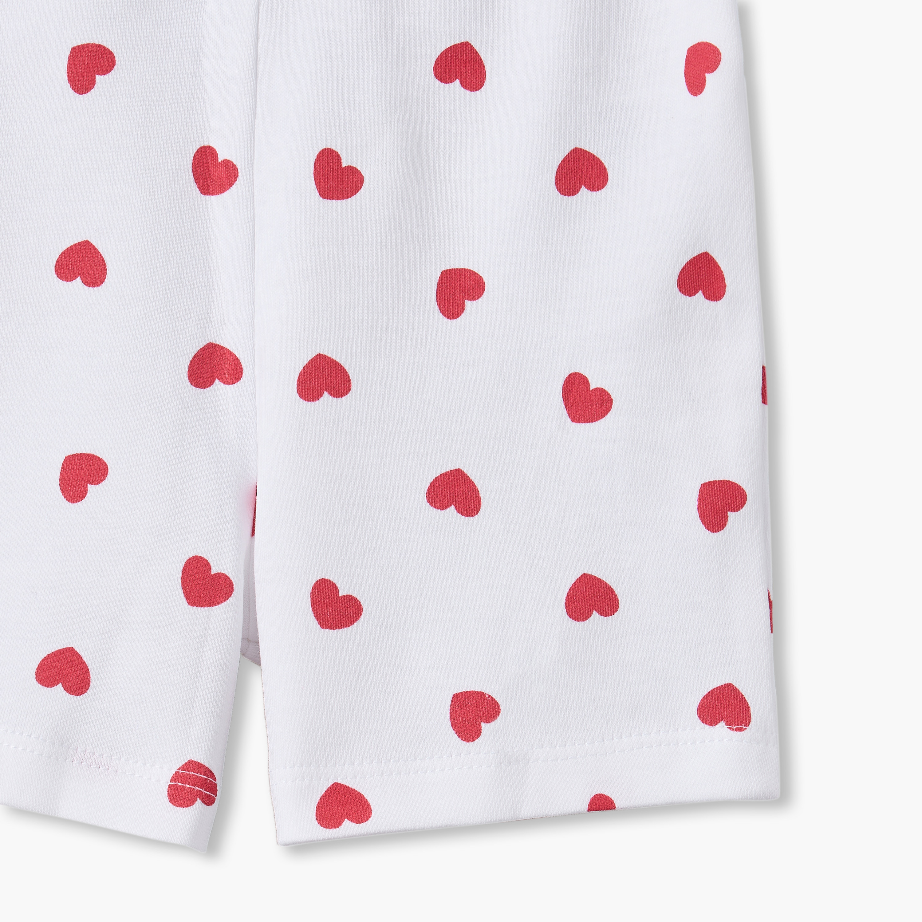 Juniors Cotton Crew Neck Short Sleeves Shorts Set with Heart Print-baby-girls-clothing-nightwear-pyjamasets-image-10