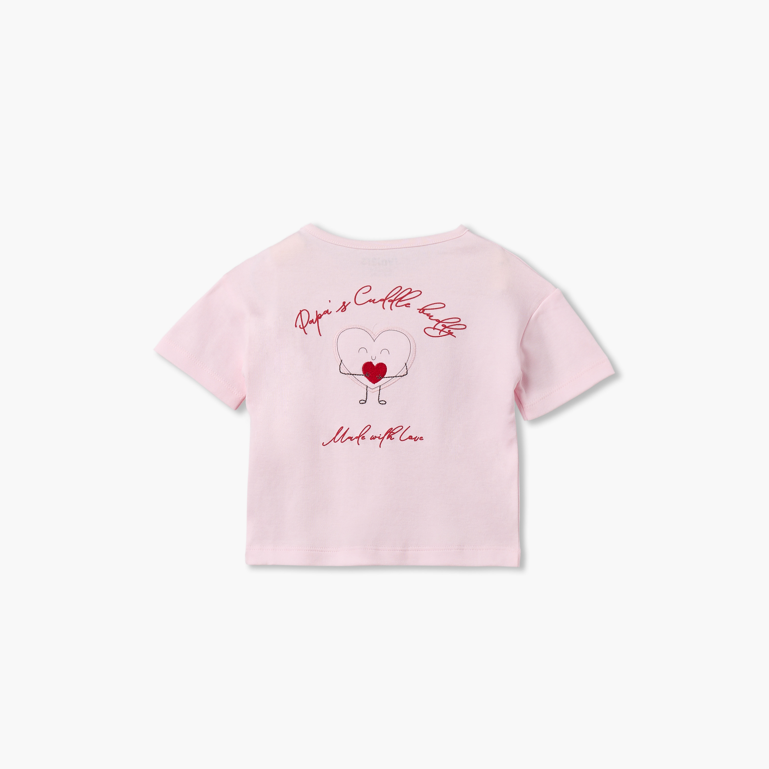 طقم شورت قطن بياقة ضيقة وأكمام قصيرة بطبعات من جونيورز-baby-girls-clothing-nightwear-pyjamasets-image-3