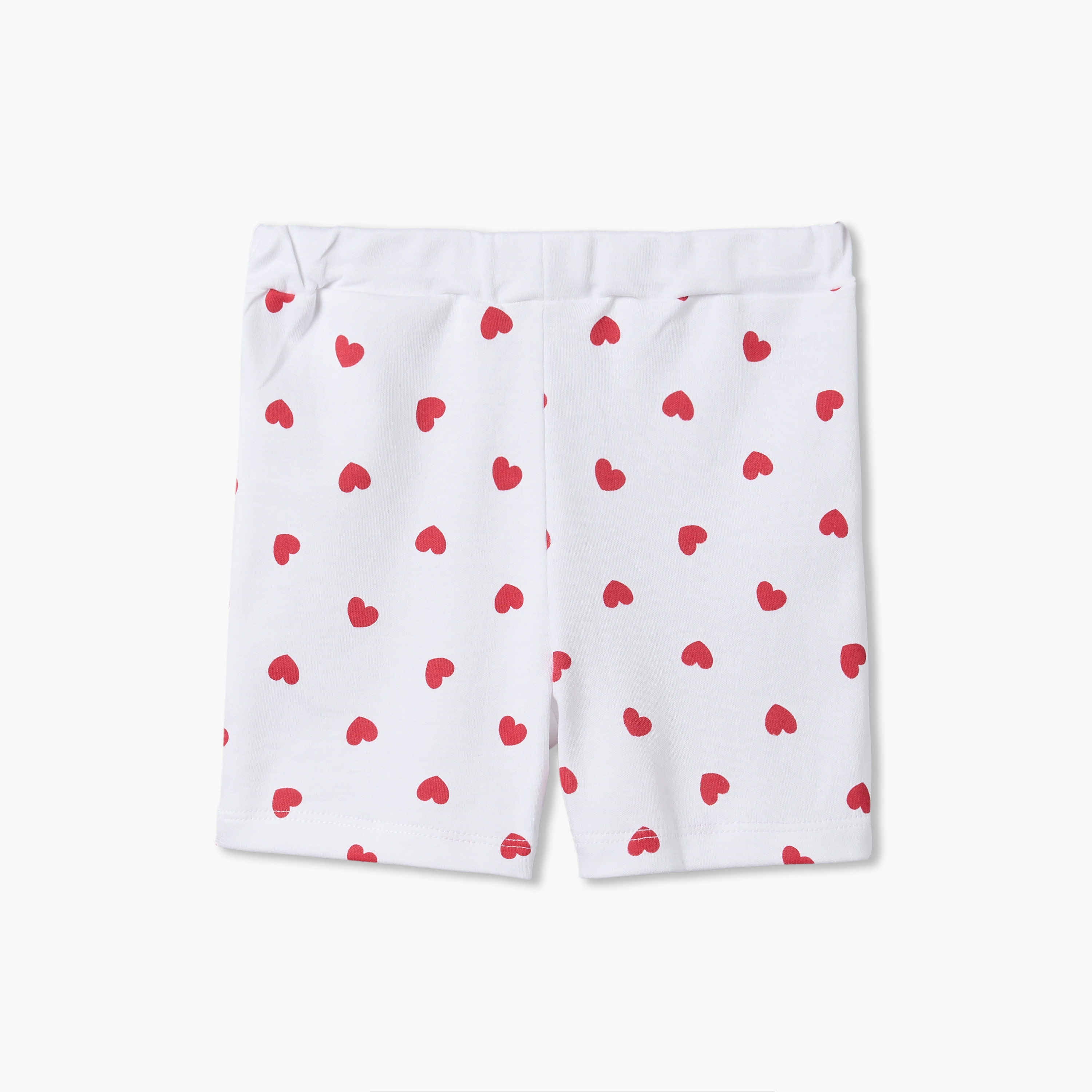 طقم شورت قطن بياقة ضيقة وأكمام قصيرة بطبعات من جونيورز-baby-girls-clothing-nightwear-pyjamasets-image-5