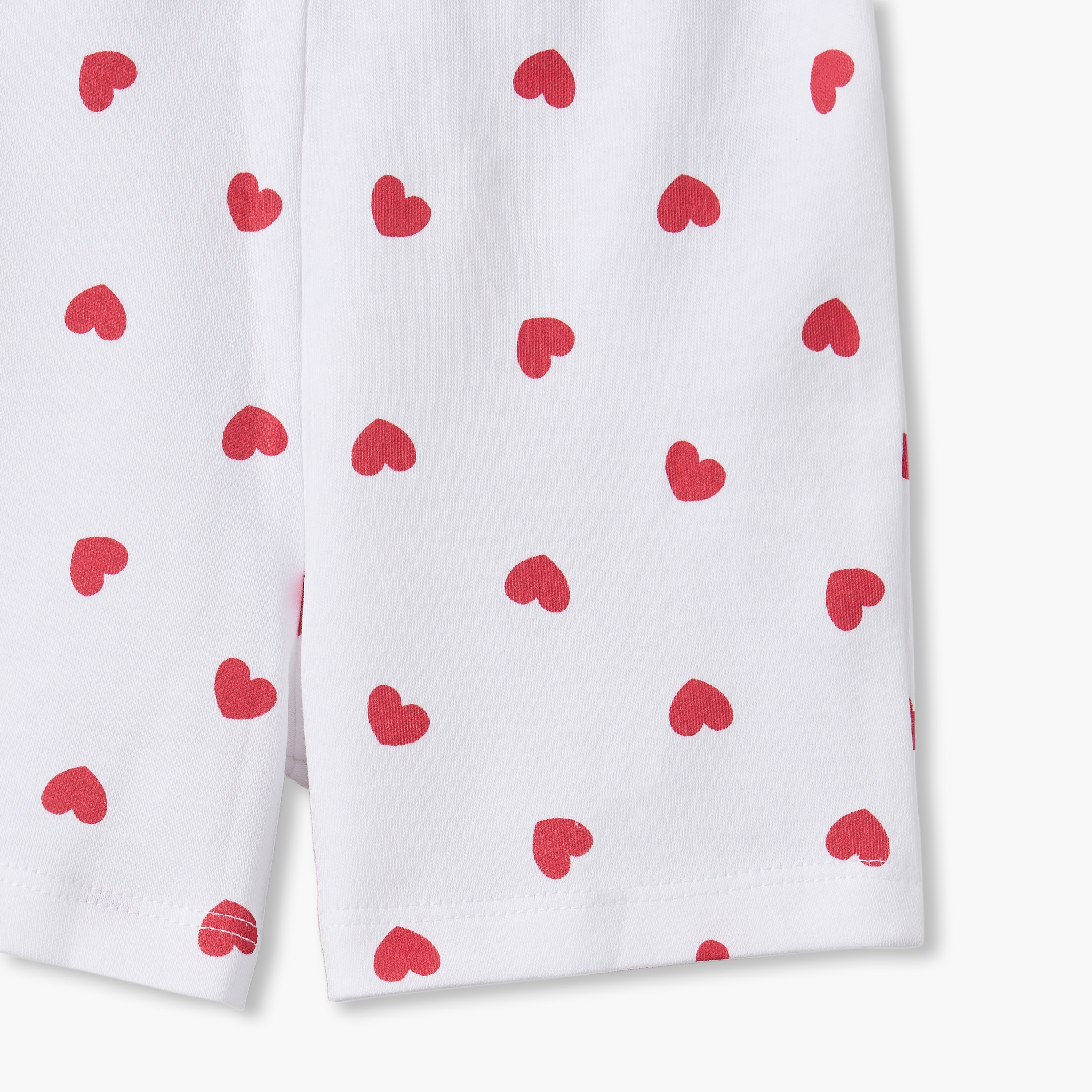 طقم شورت قطن بياقة ضيقة وأكمام قصيرة بطبعات من جونيورز-baby-girls-clothing-nightwear-pyjamasets-image-9