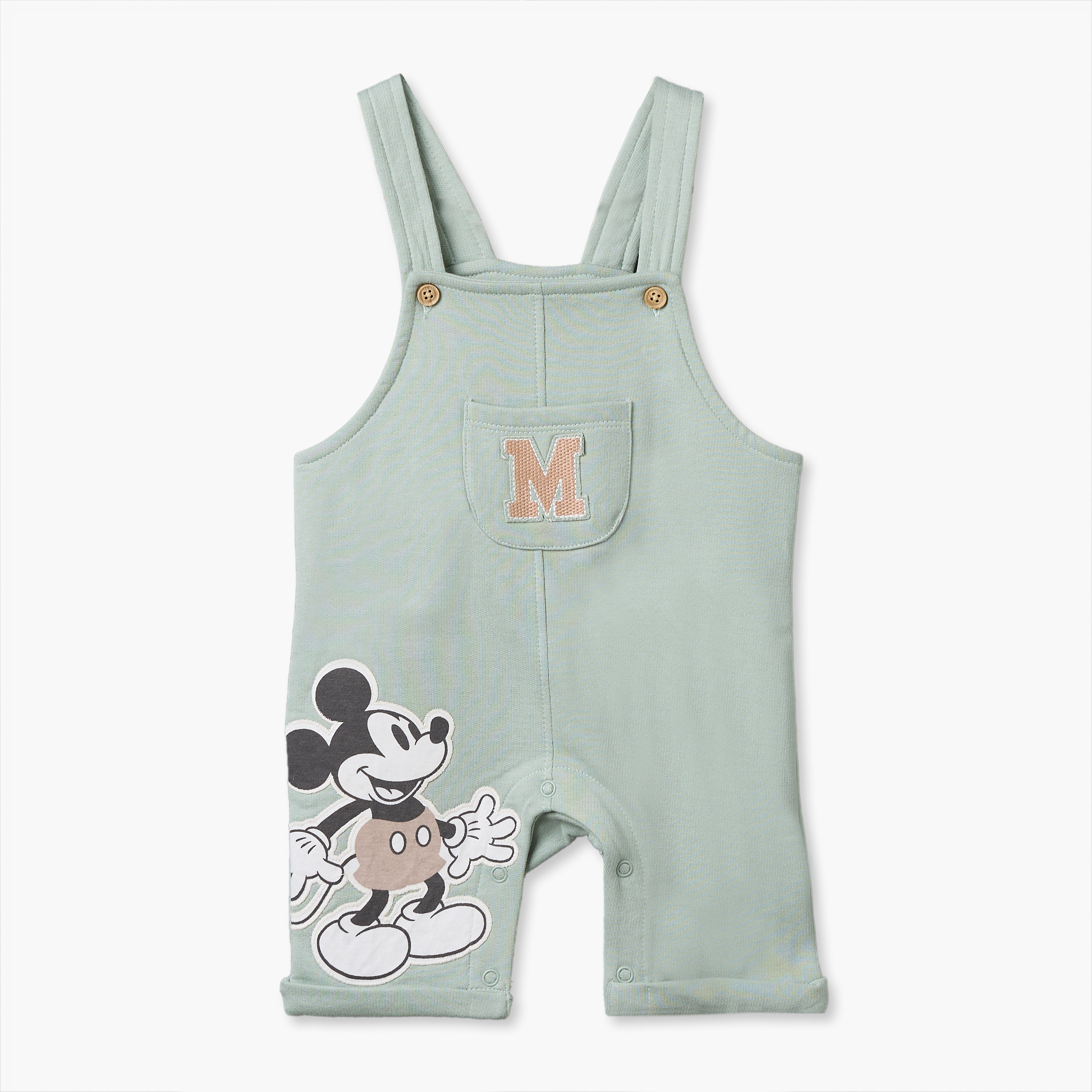 Disney Round Neck Long Sleeves T-shirt and Dungaree Set with Mickey Mouse Set-baby-boys-clothing-winterwear-setsandcoords-image-4