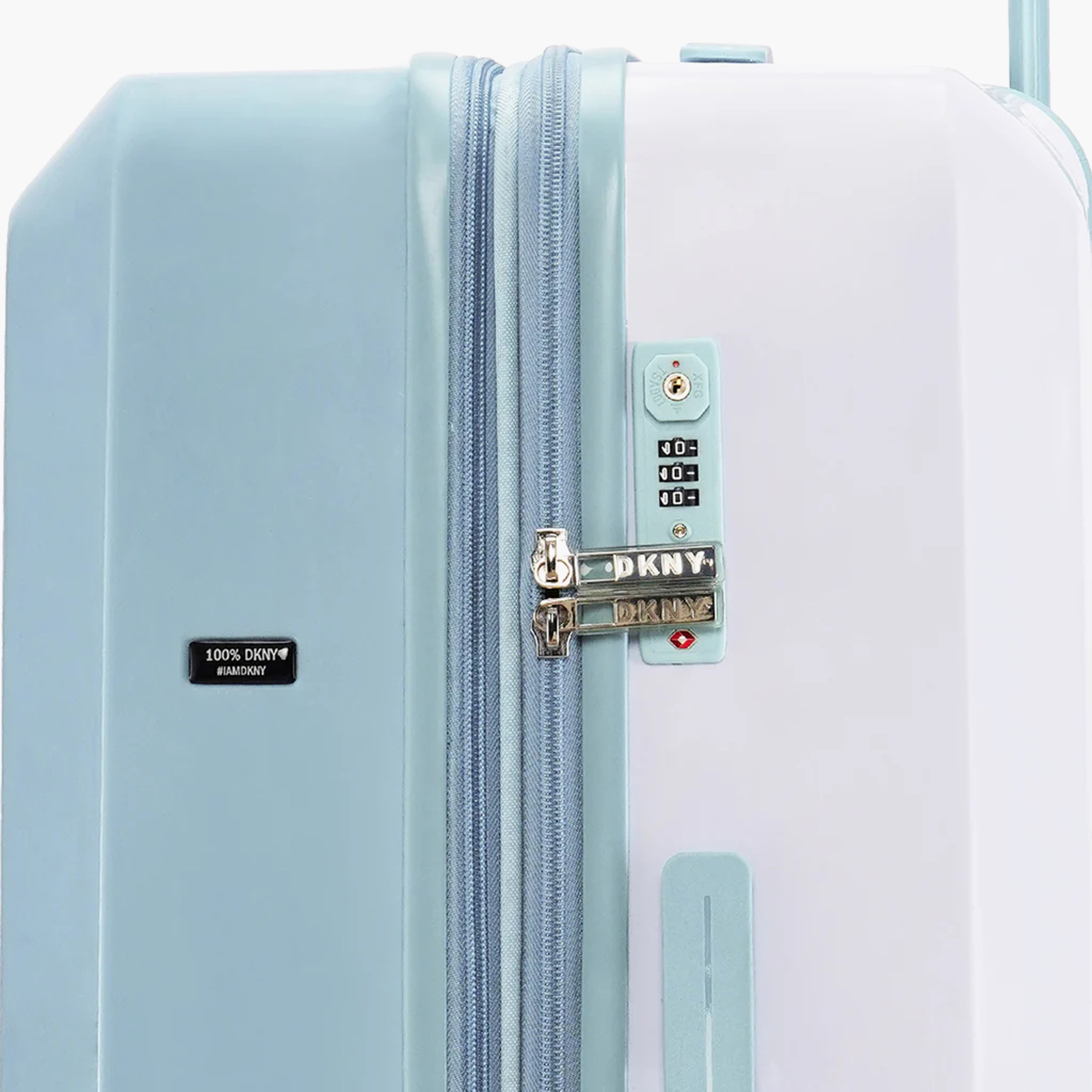 DKNY Logo Print Hardcase Trolley Bag with Retractable Handle - 24 Inches Check-in Bag-travel-luggagesandbags-luggage-image-10
