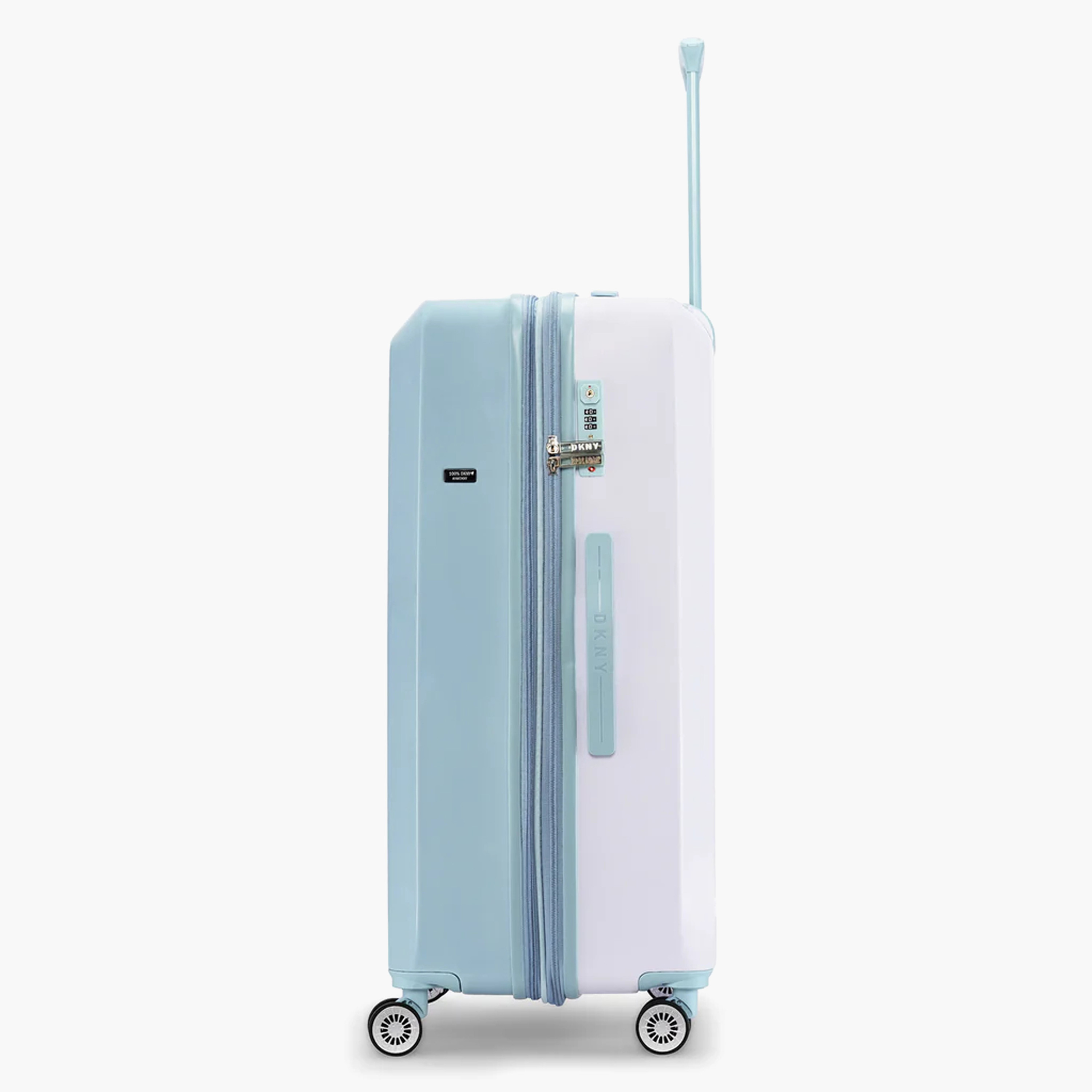 DKNY Logo Print Hardcase Trolley Bag with Retractable Handle - 24 Inches Check-in Bag-travel-luggagesandbags-luggage-image-6