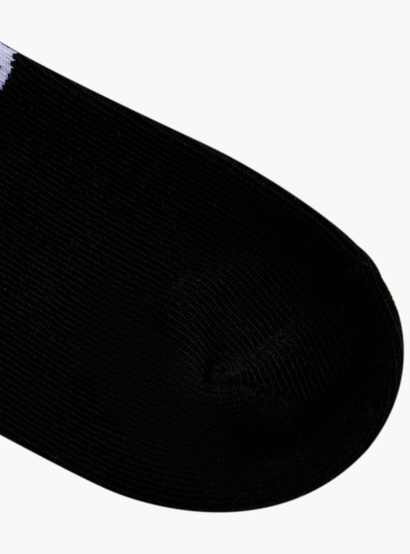 طقم جوارب غير وبرية 5 أزواج بطول الكاحل وطبعات كرة القدم من جونيورز-boys-accessories-socks-image-3