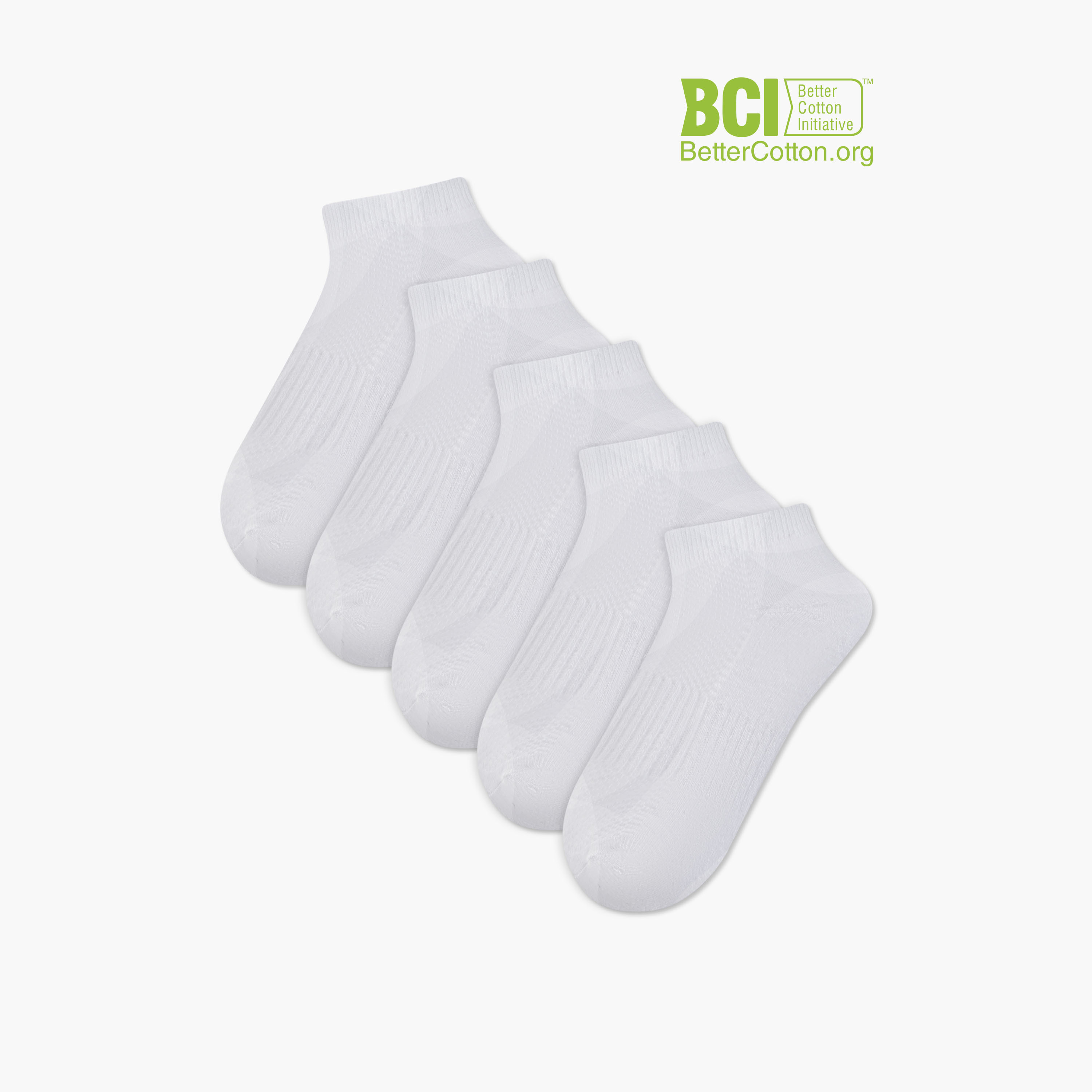 طقم جوارب موسّدة 5 أزواج بارزة الملمس بطول الكاحل من جونيورز-girls-accessories-socks-image-1