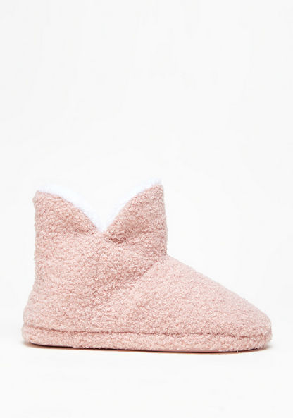 Cozy Textured High Ankle Slip-On Bedroom Slippers