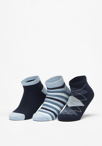 Set of 3 - Assorted Ankle Length Socks-Boy%27s Socks-image-0