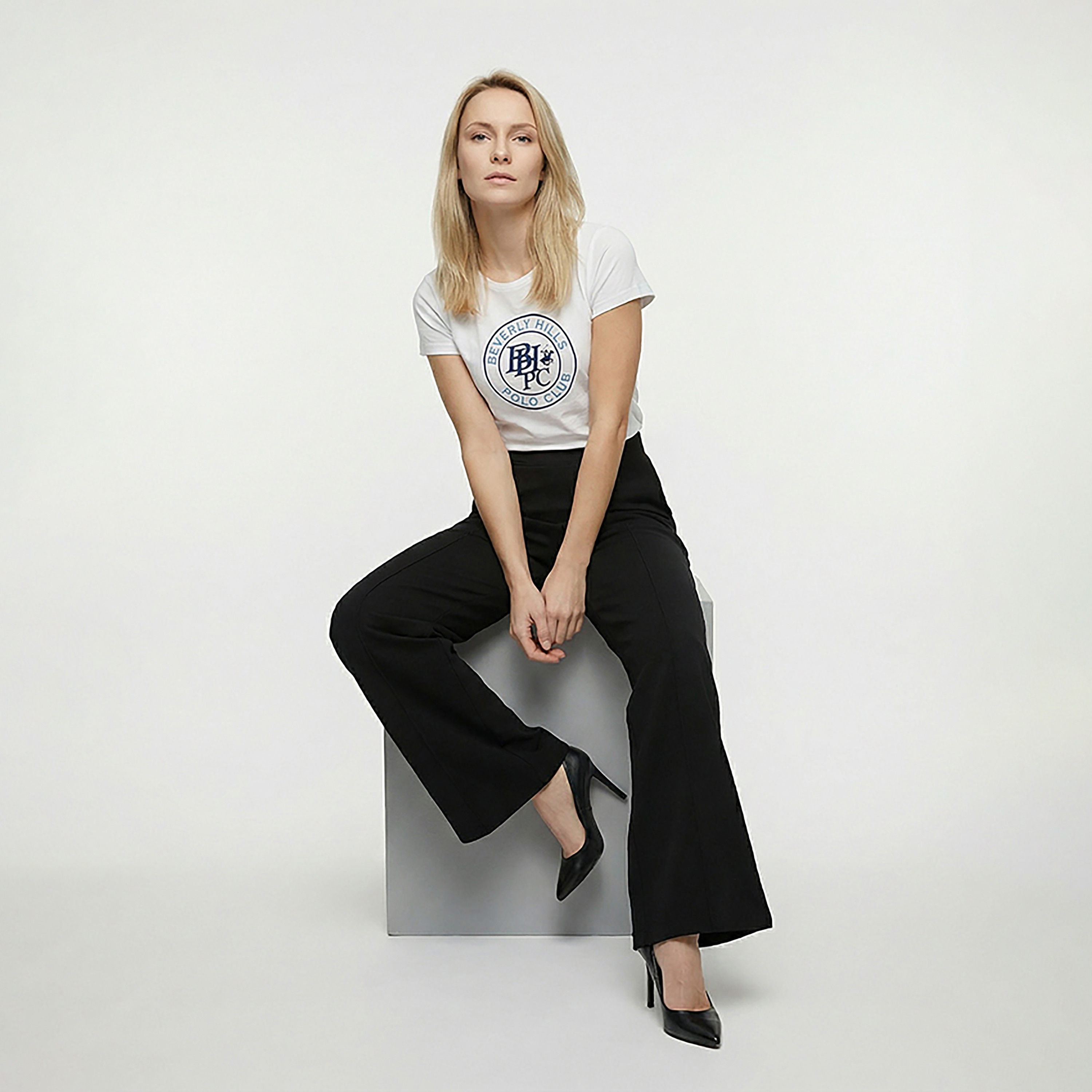 Beverly Hills Polo Club Printed Crew Neck Short Sleeves Women's T-Shirt-women-clothing-tshirts-image-2