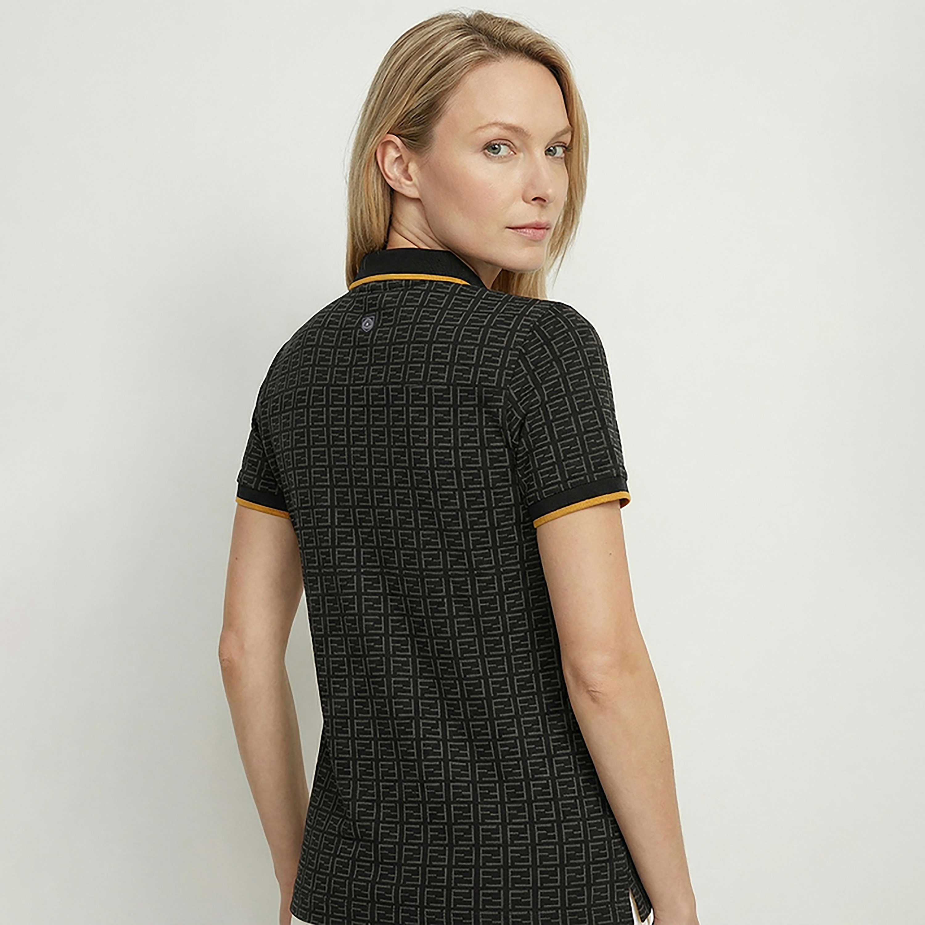 Beverly Hills Polo Club Printed Collared Short Sleeves Women's Polo T-Shirt-women-clothing-tshirts-image-4