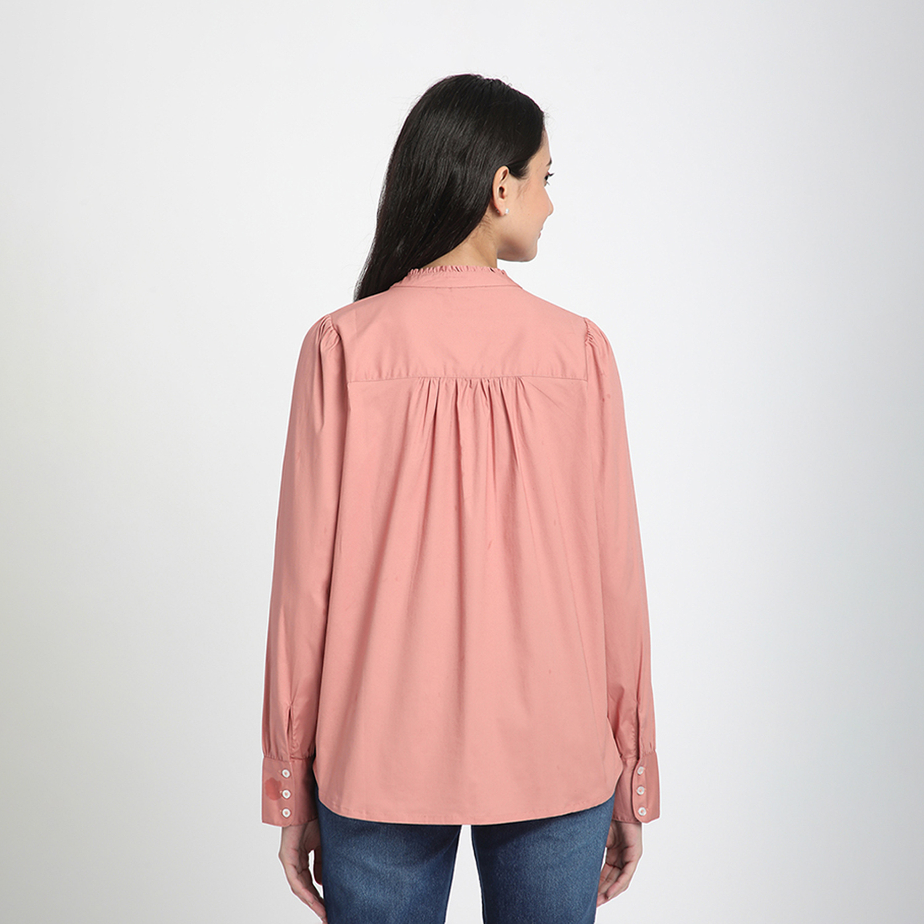 بيفرلي هيلز بولو كلوب-  قميص ماندرين بقصّة عادية وأكمام طويلة-women-clothing-shirtsandblouses-shirts-image-4