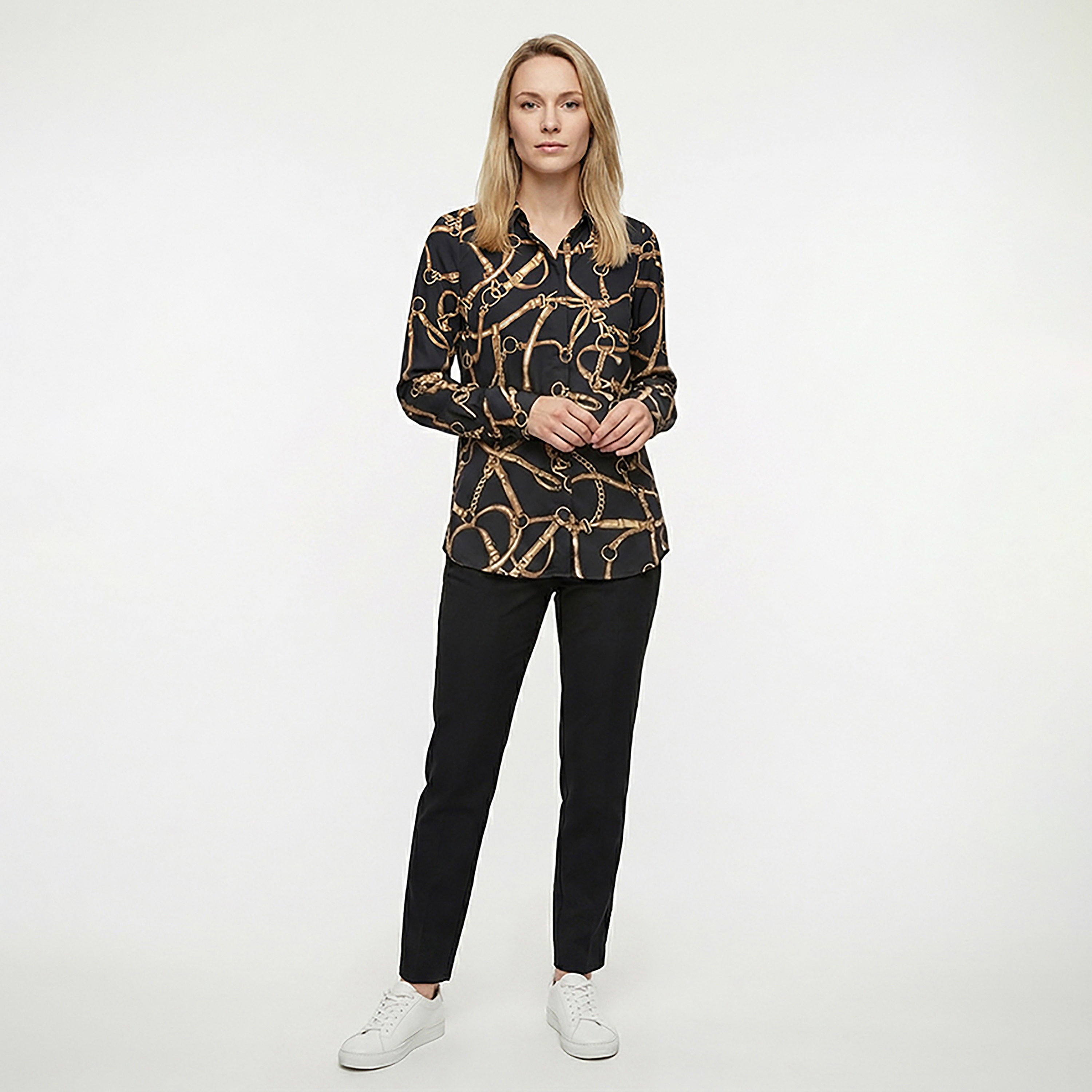 Beverly Hills Polo Club Regular Fit Printed Collared Long Sleeves Women's Shirt-women-clothing-shirtsandblouses-shirts-image-3