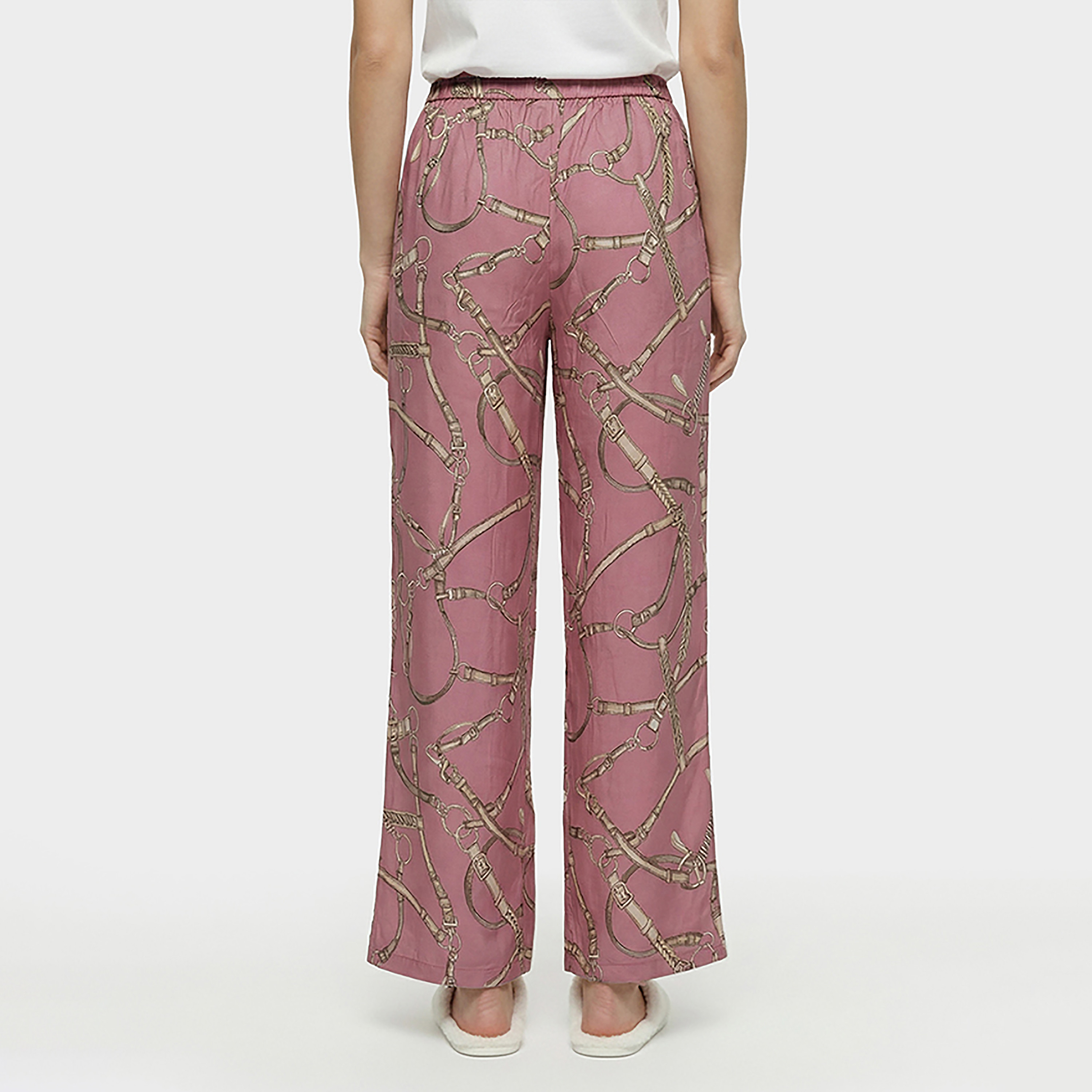 بنطلون نسائي مطبوع بخصر متوسط ومطاطي من بيفرلي هيلز بولو كلوب-women-clothing-bottoms-trousers-image-4