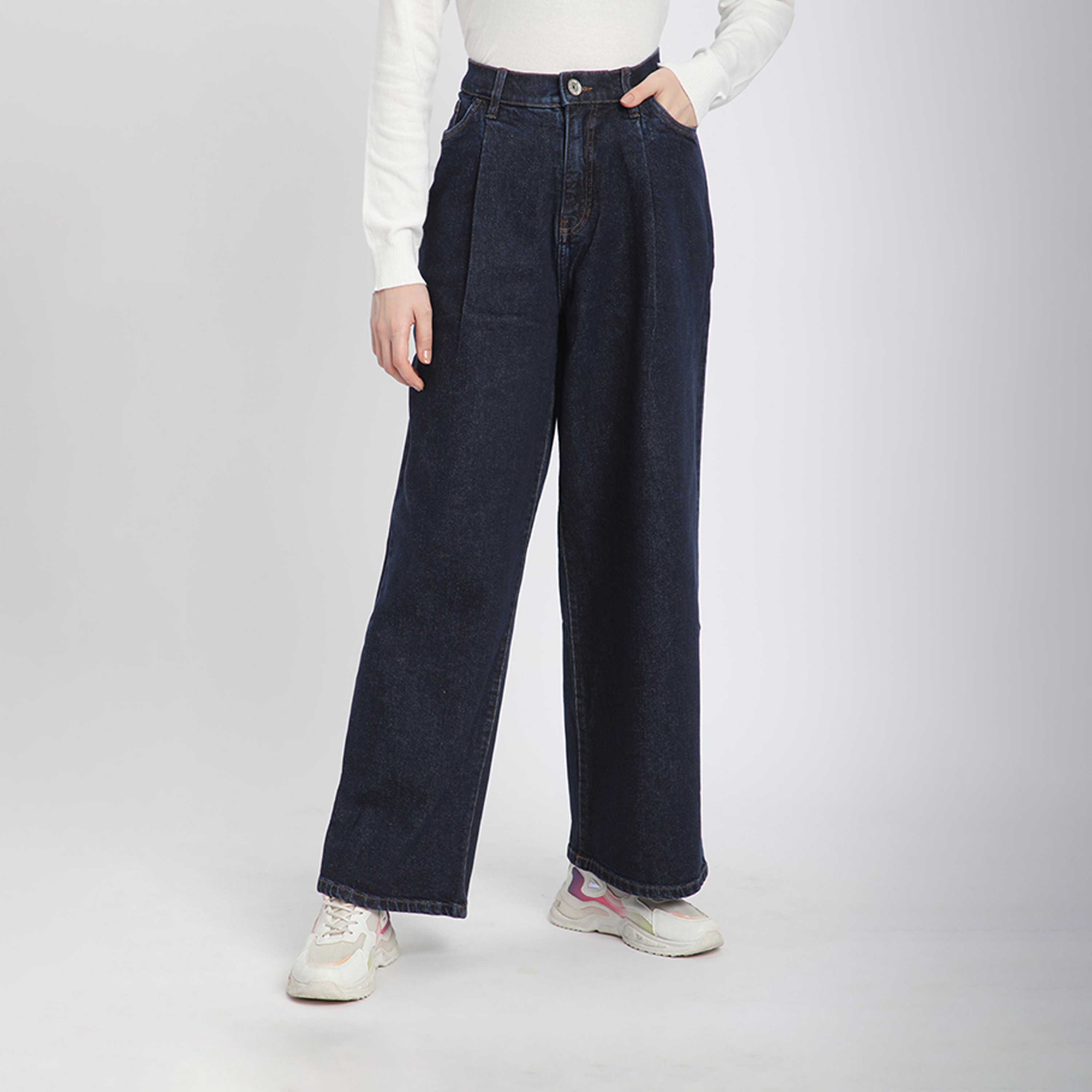 Beverly Hills Polo Club Wide Leg 5 Pocket High-Rise Jeans-women-clothing-bottoms-jeans-image-1
