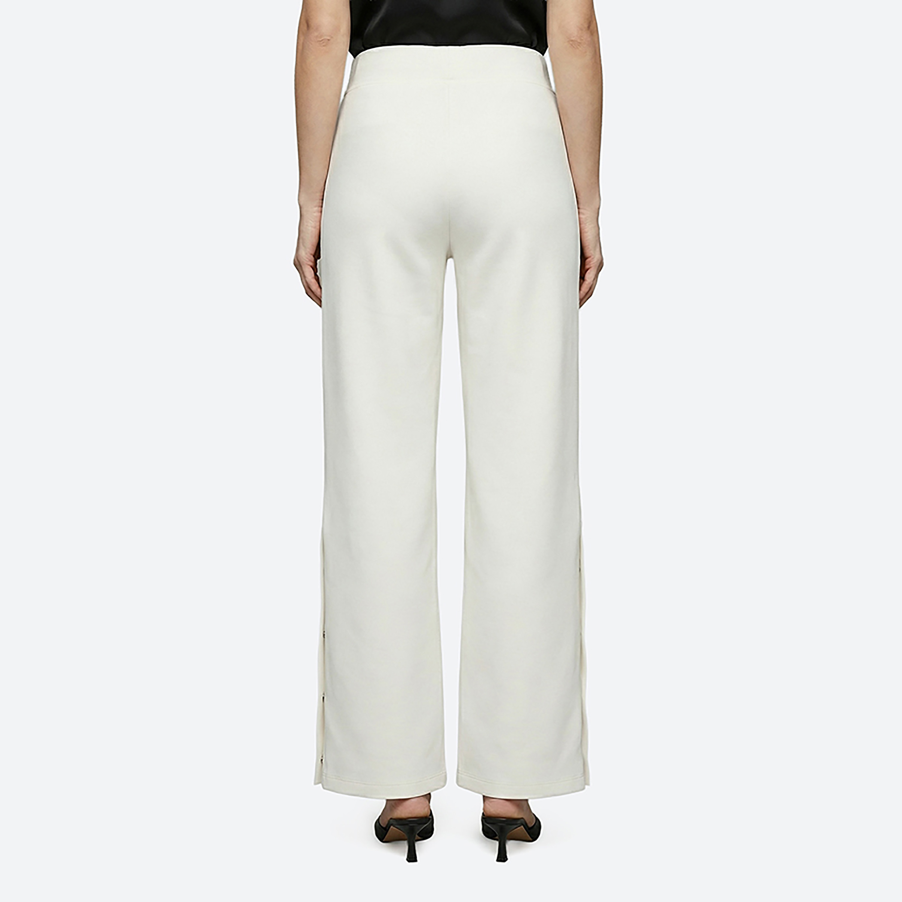 بنطلون نسائي سادة واسع الساق بخصر متوسط ورباط شد من بيفرلي هيلز بولو كلوب-women-clothing-bottoms-trousers-image-5