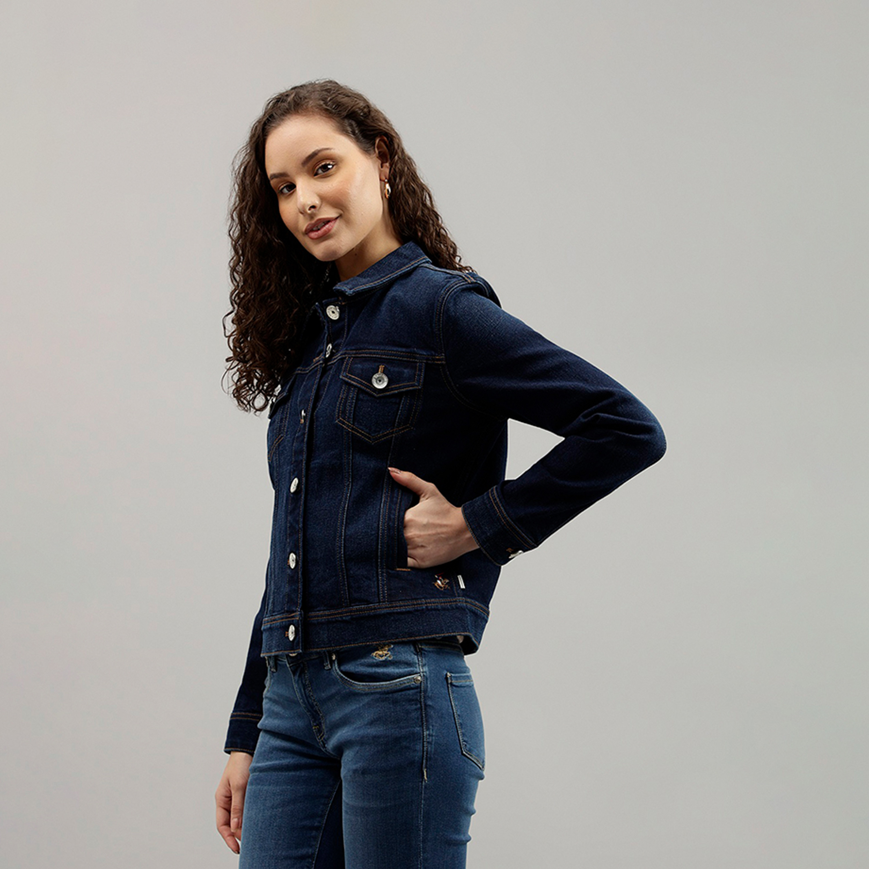 Beverly Hills Polo Club Women's Solid Denim Jacket-PROMO_CP_BHPC_101125-image-2