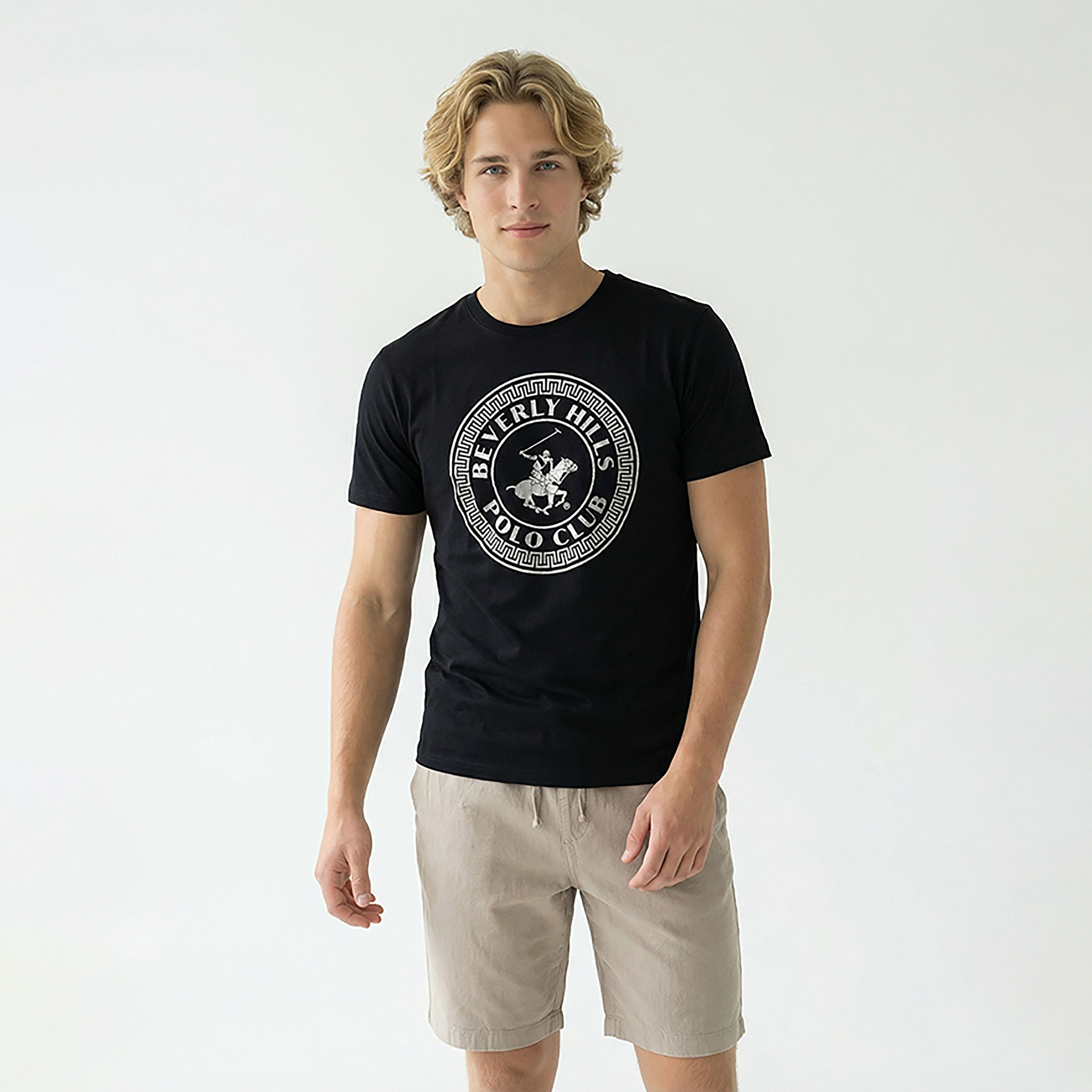تيشيرت رجالي مطبوع بالشعار بياقة مستديرة وأكمام قصيرة من بيفرلي هيلز بولو كلوب-men-clothing-tshirtsandpolos-tshirts-image-5