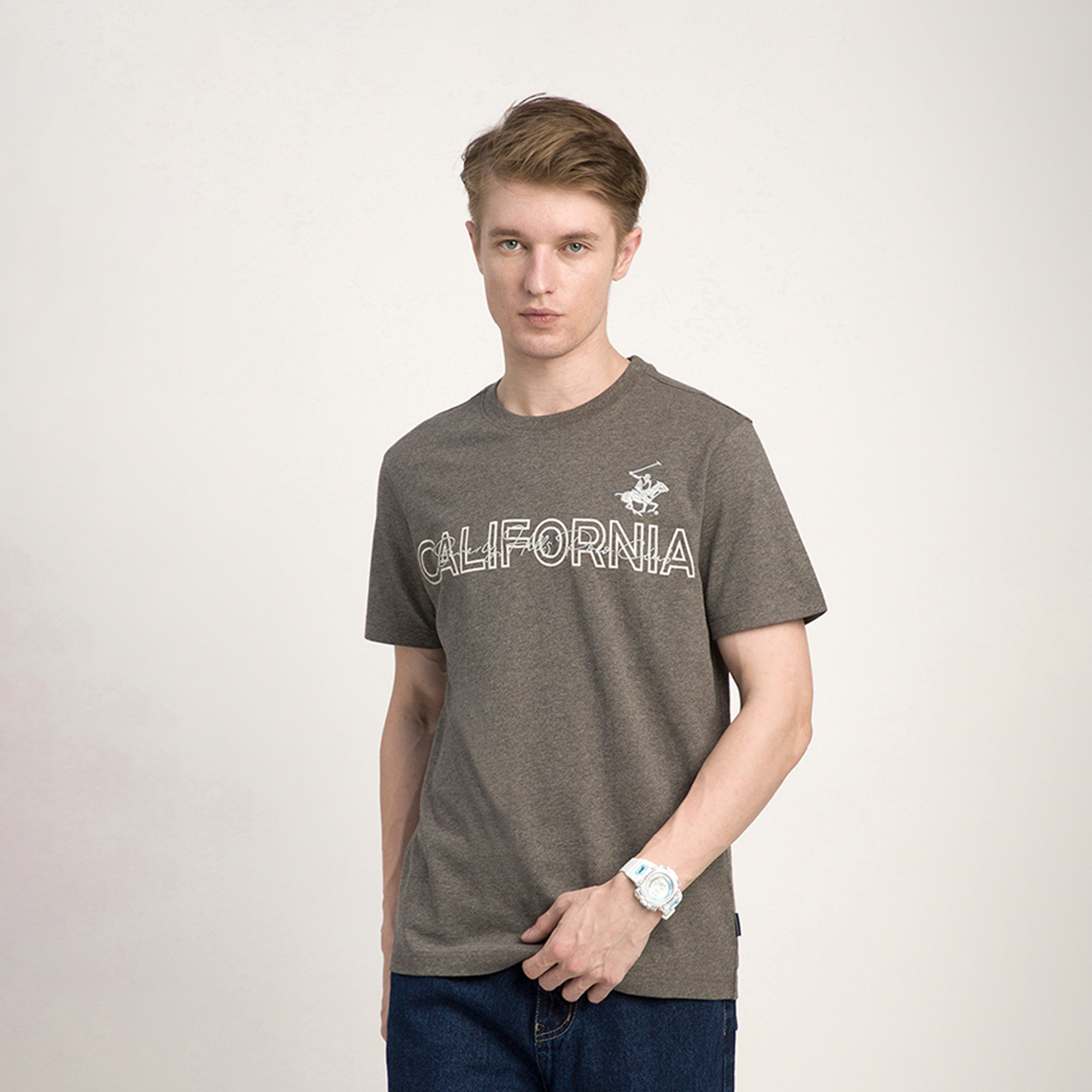 بيفرلي هيلز بولو كلوب-  تي شيرت بأكمام قصيرة وياقة مستديرة ومطرّزة-men-clothing-tshirtsandpolos-tshirts-image-1