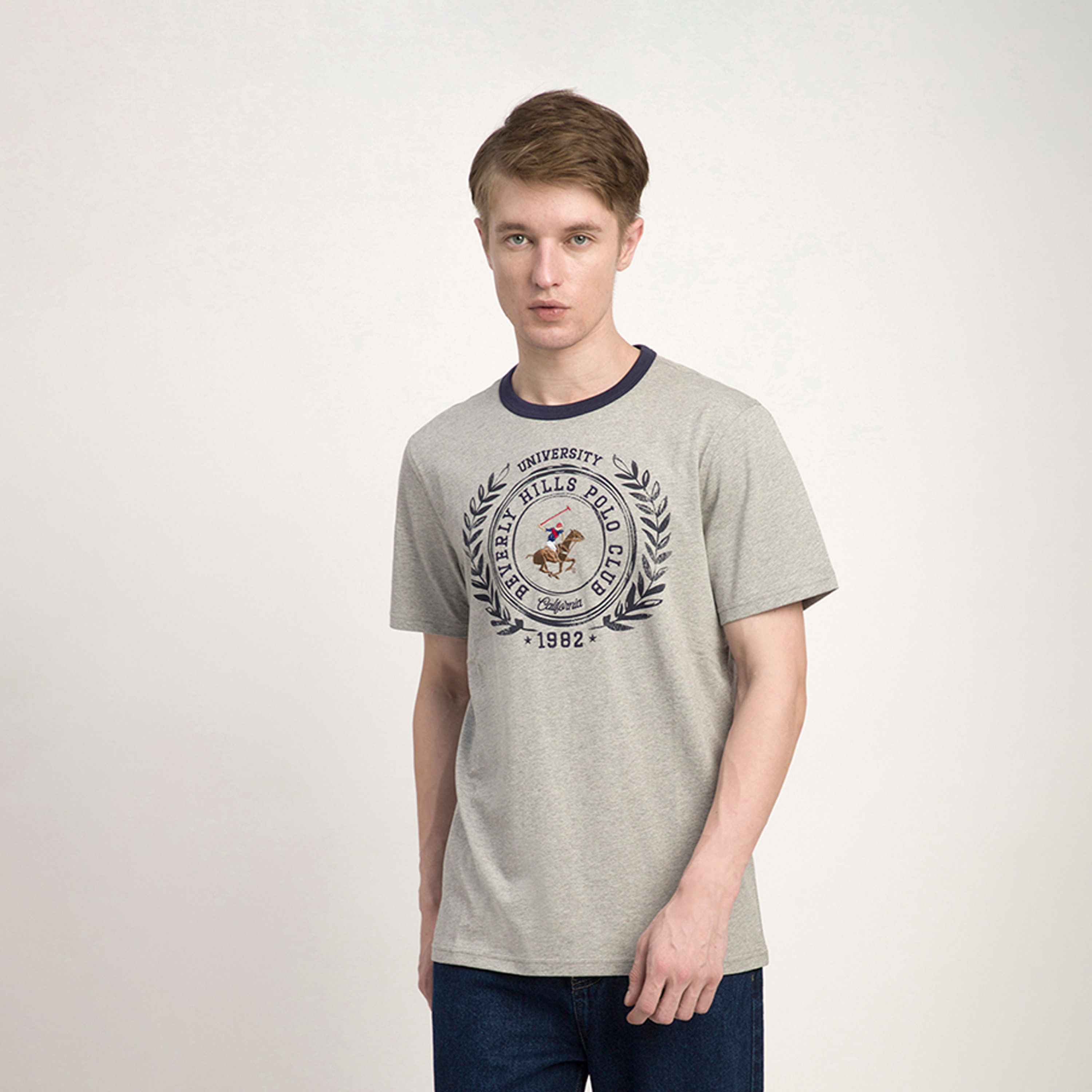 Beverly Hills Polo Club Printed Round Neck Short Sleeves T-shirt-men-clothing-tshirtsandpolos-tshirts-image-1