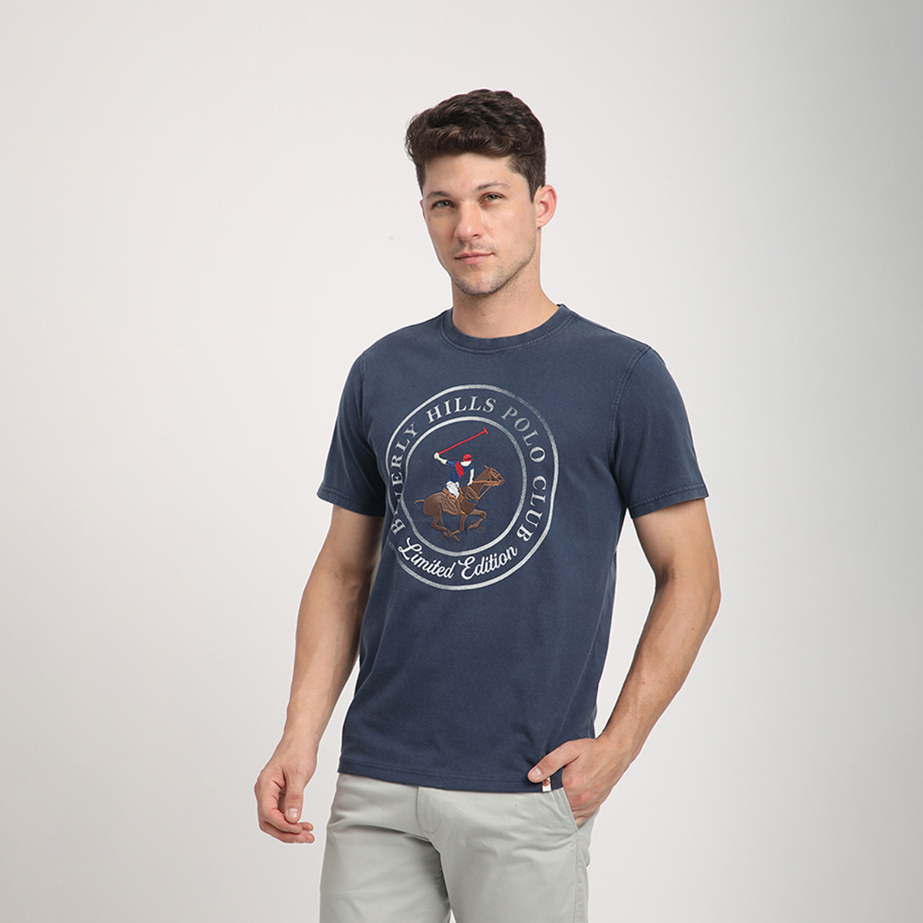 Beverly Hills Polo Club Embroidered Round Neck Short Sleeves T-shirt-men-clothing-tshirtsandpolos-tshirts-image-2