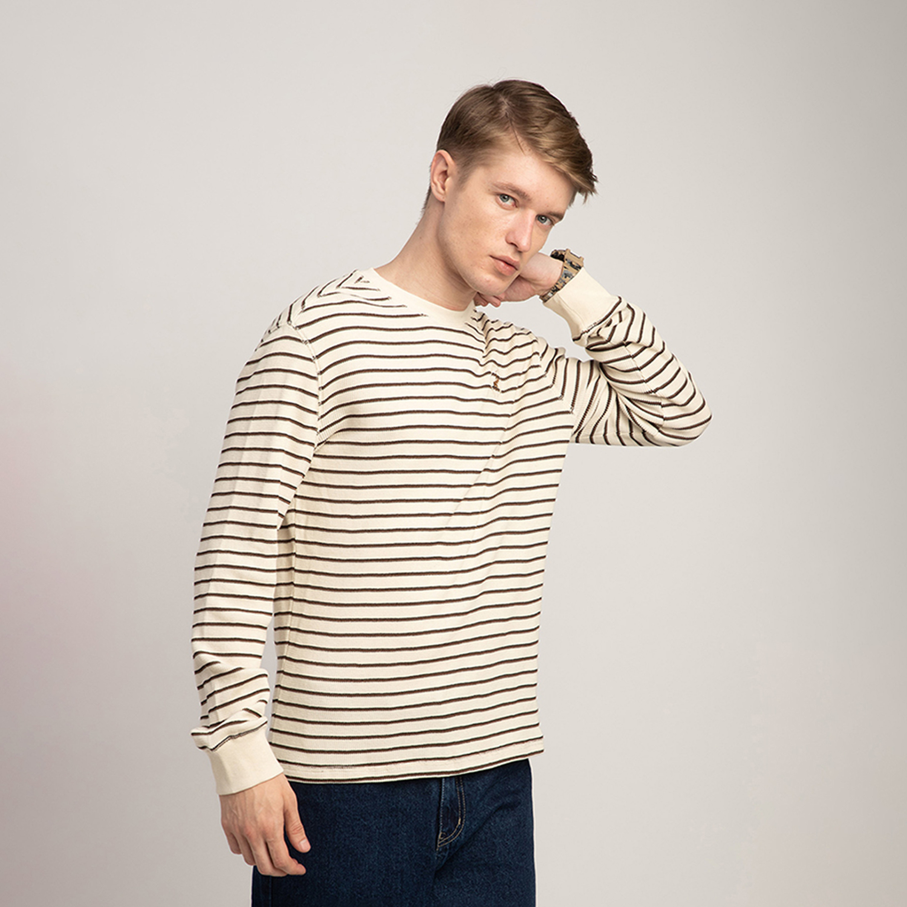 بيفرلي هيلز بولو كلوب-  تي شيرت مخطط بياقة مستديرة وأكمام طويلة-men-clothing-tshirtsandpolos-tshirts-image-3