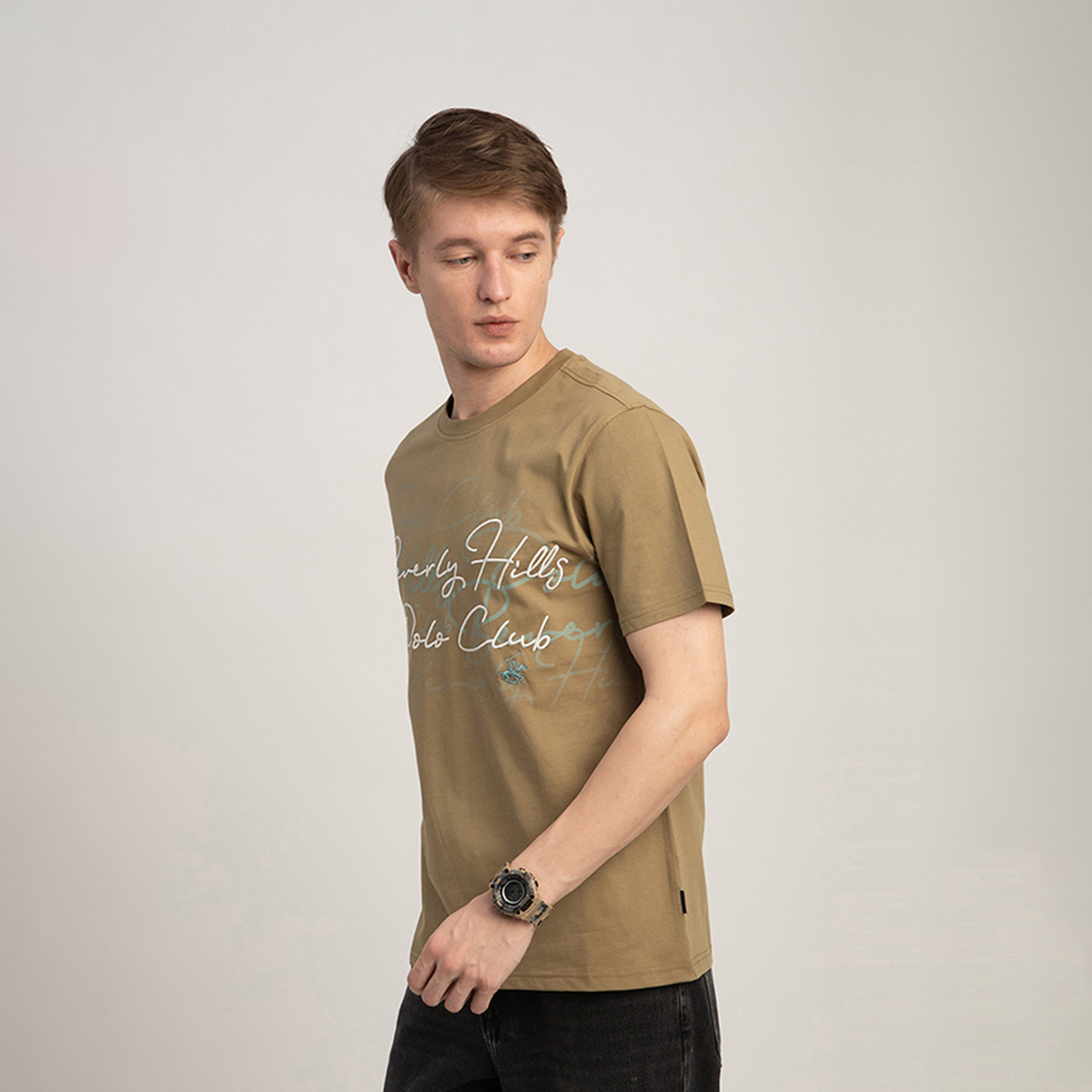 بيفرلي هيلز بولو كلوب-  تي شيرت بأكمام قصيرة وياقة مستديرة ومطرّزة-men-clothing-tshirtsandpolos-tshirts-image-2