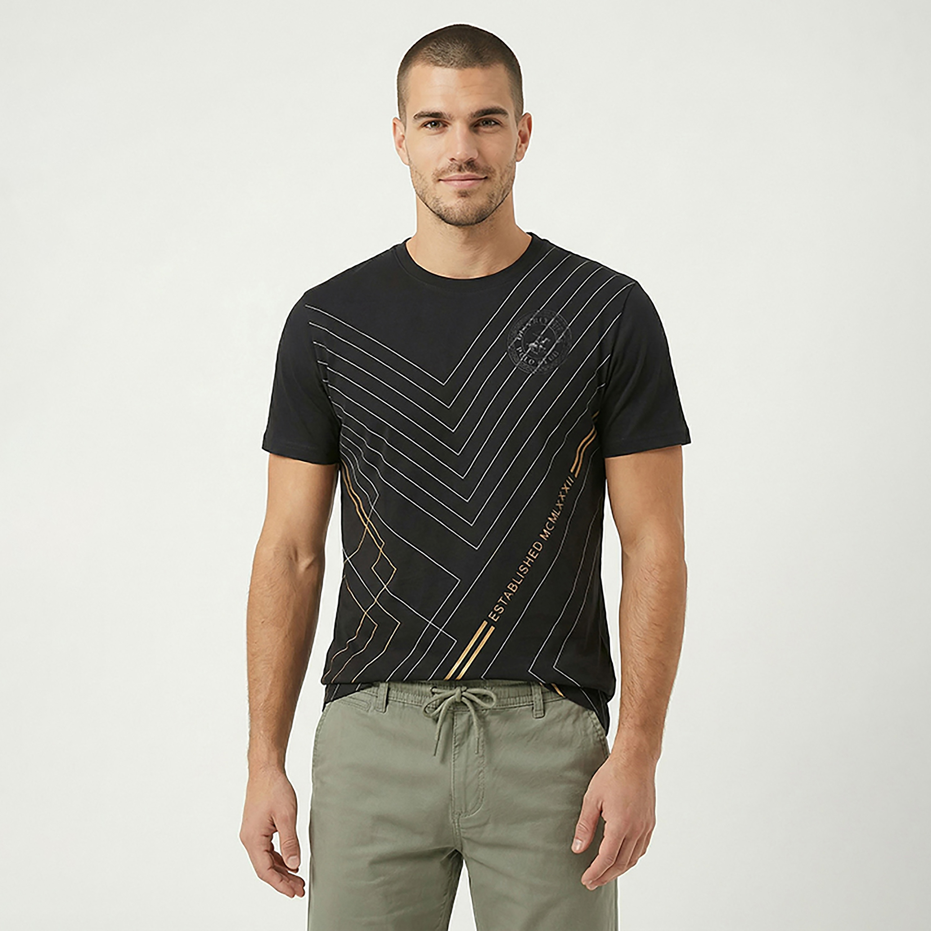 تيشيرت رجالي بأكمام قصيرة ورقبة مستديرة بطبعة هندسية من بيفرلي هيلز بولو كلوب-men-clothing-tshirtsandpolos-tshirts-image-5