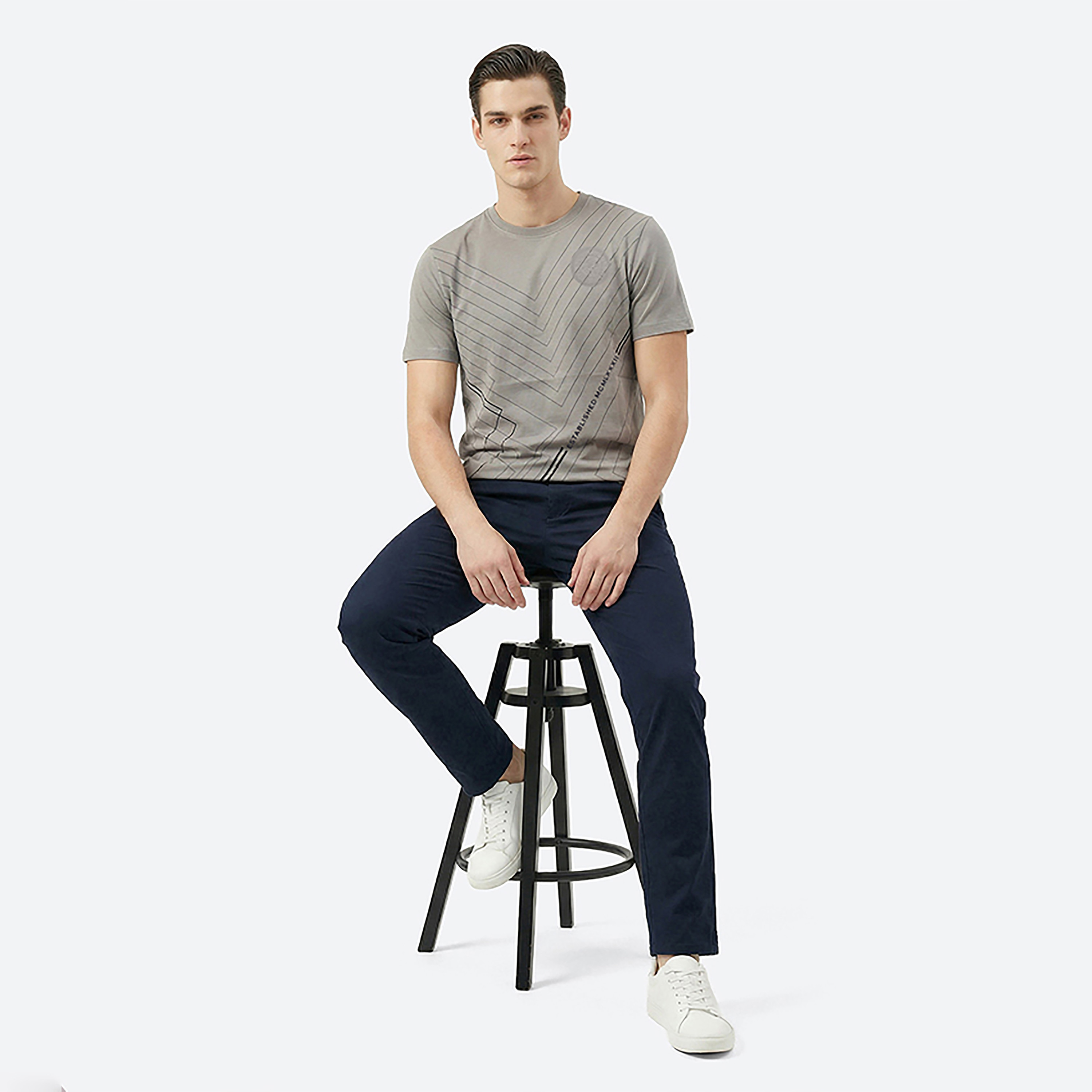 Beverly Hills Polo Club Geometric Printed Crew Neck Short Sleeves Men's T-Shirt-men-clothing-tshirtsandpolos-tshirts-image-2